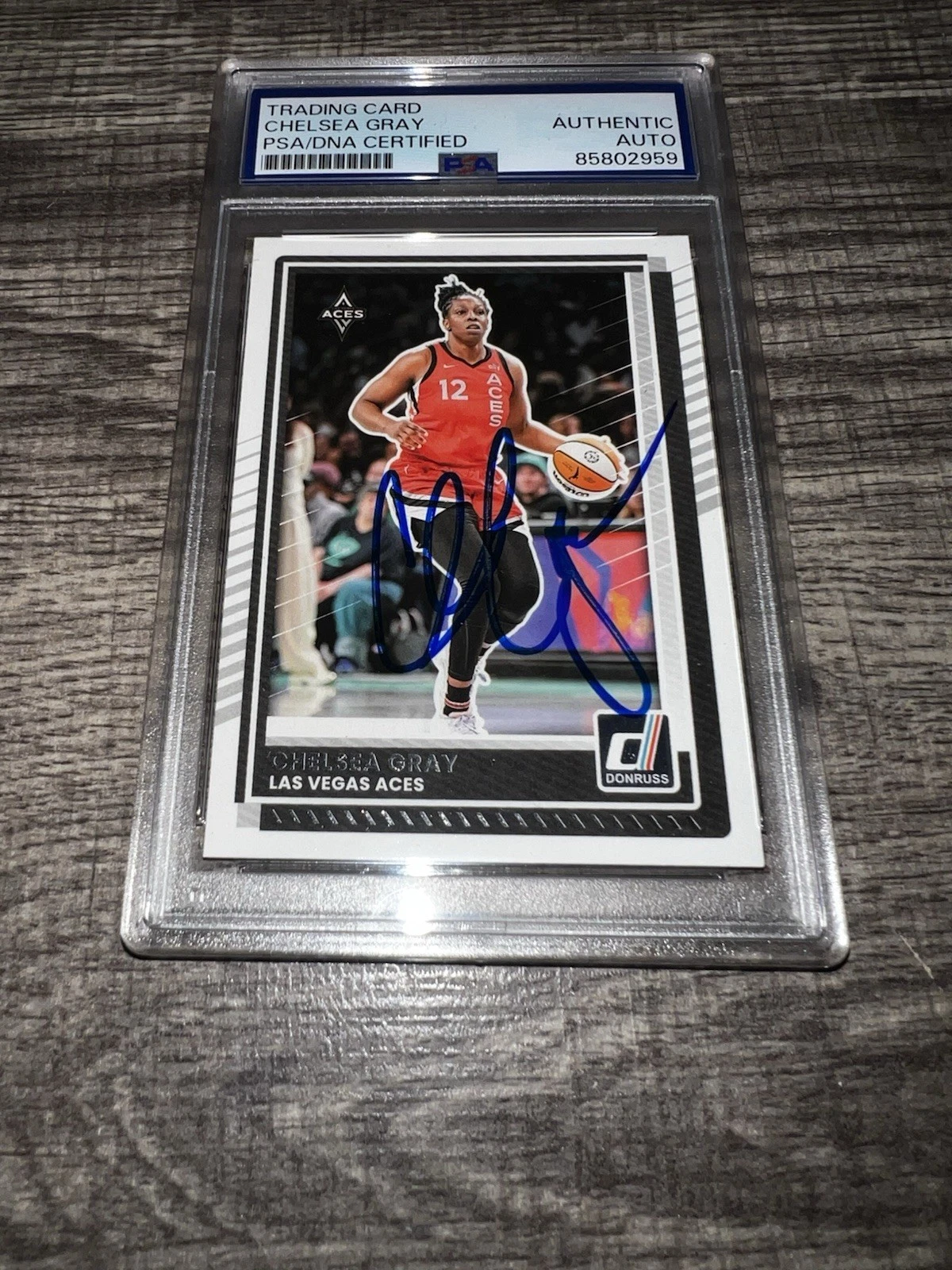 Chelsea Gray Signed 2025 Panini Donruss Trading Card WNBA Star PSA/DNA