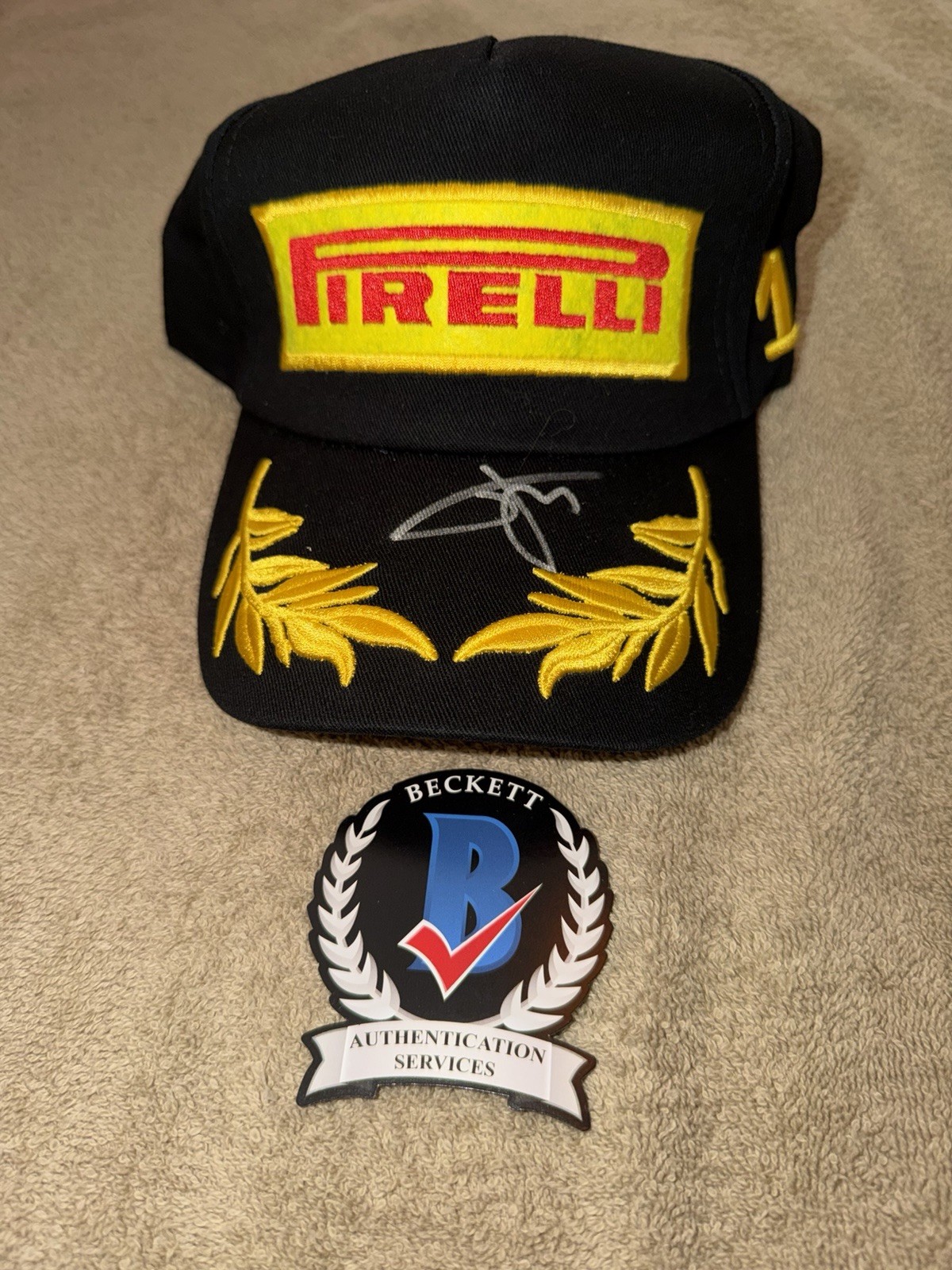 Tasanapol Inthraphuvasak Signed Pirelli Podium Hat F2 Superstar Beckett #2