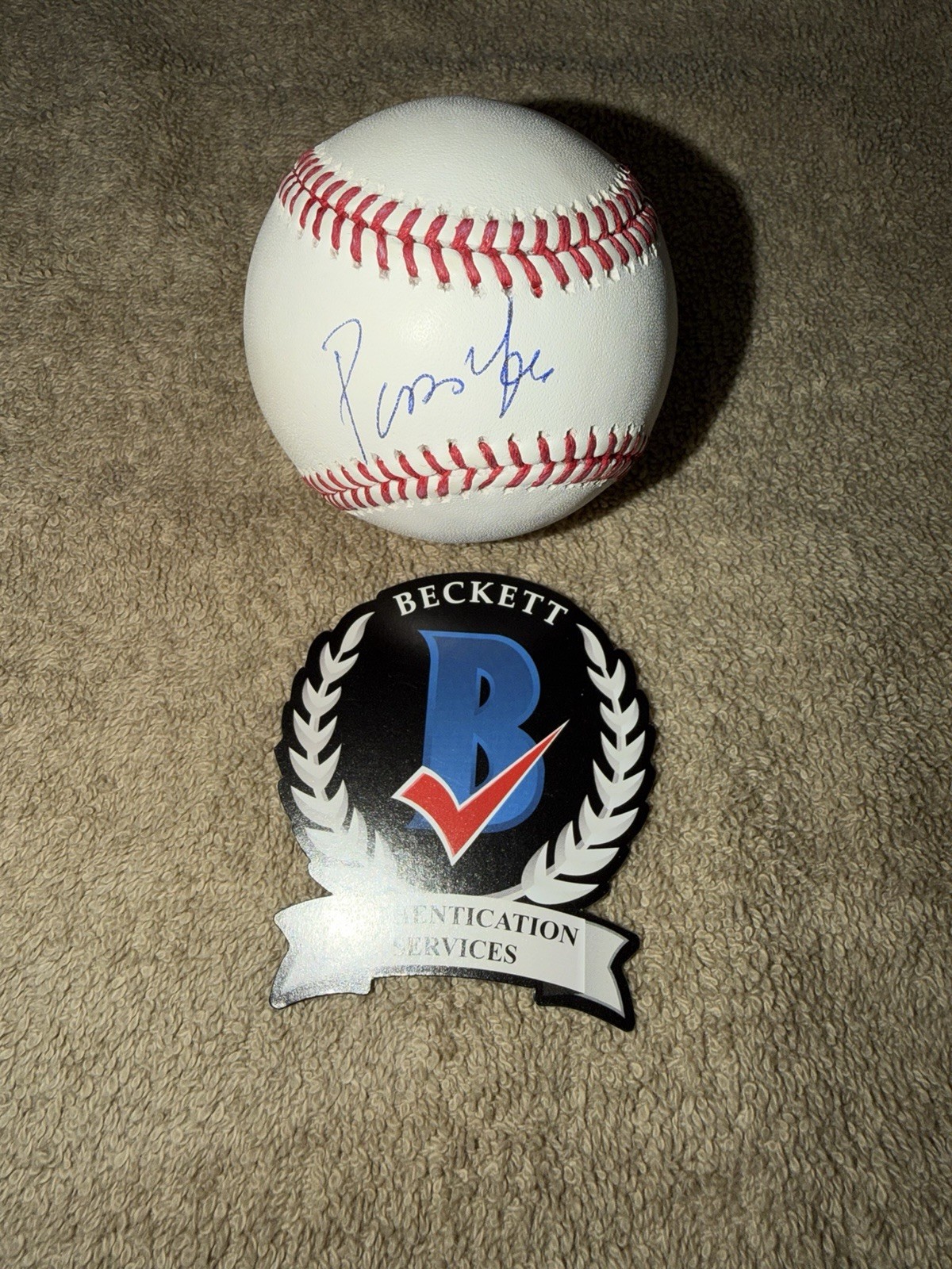 Carlos Pibe Valderrama Signed Official Major League Baseball Columbia Beckett