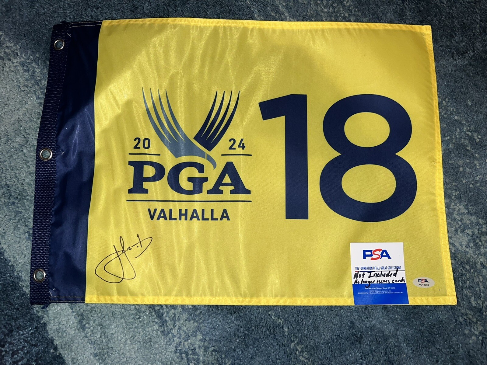 Cameron Cam Smith Signed Official 2024 PGA Championship Flag Valhalla Golf PSA