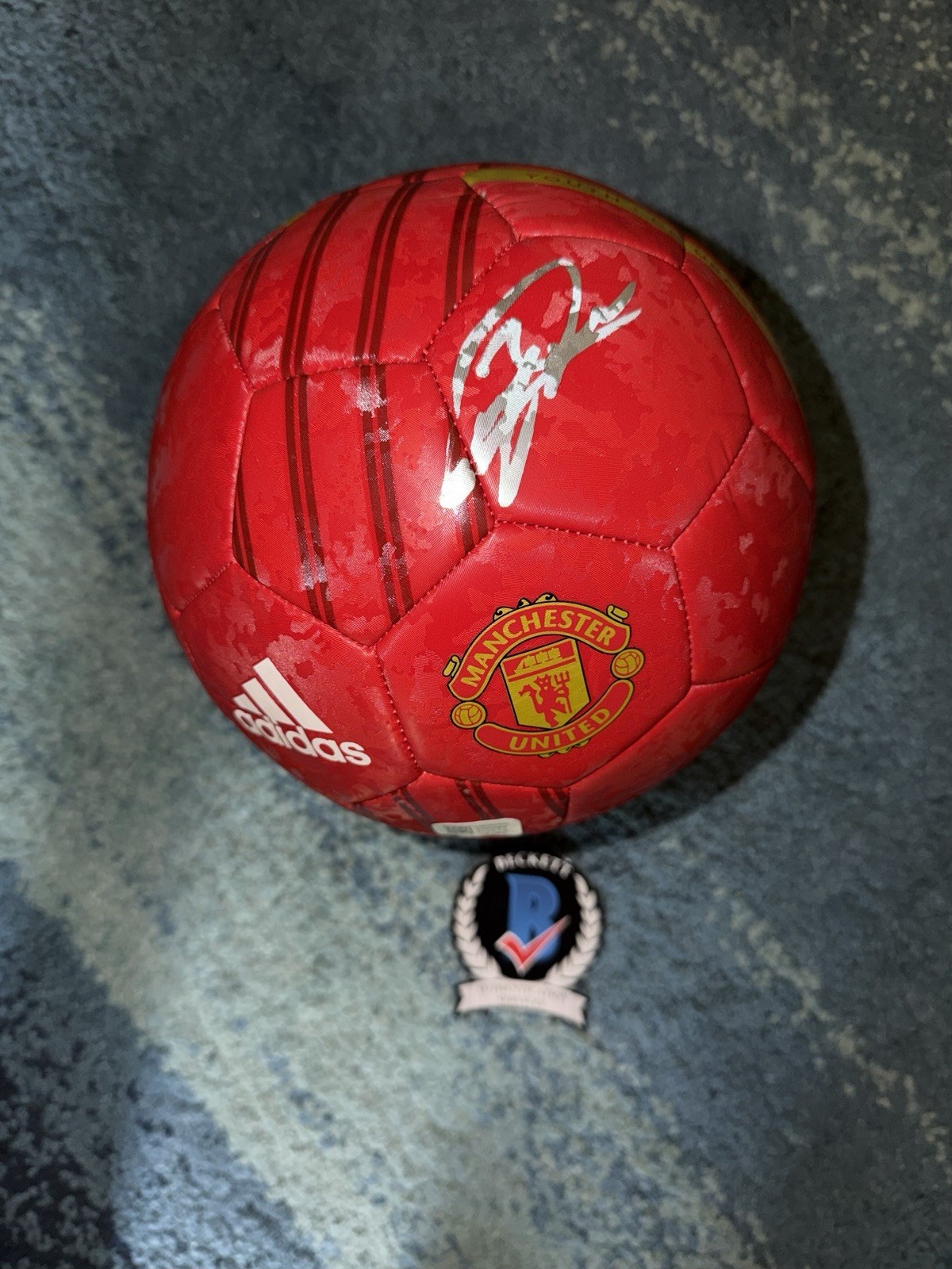 Patrice Evra Signed Official Manchester United Soccer Ball World Cup Beckett