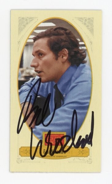 SIGNED CARD AUTO 2012 PANINI GOLDEN AGE MINI BOB WOODWARD WATERGATE #136