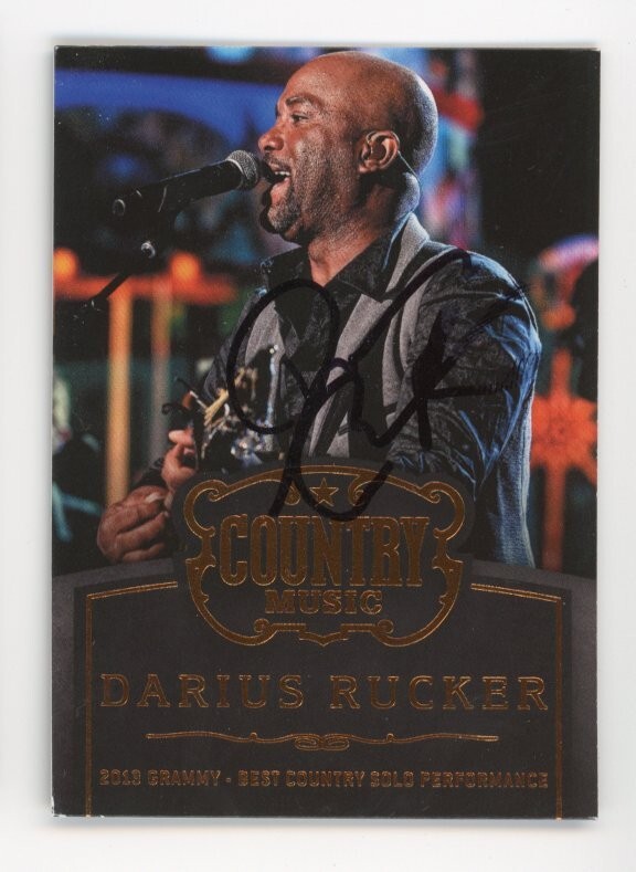 SIGNED CARD AUTO PANINI 2014 COUNTY MUSIC DARIUS RUCKER #21