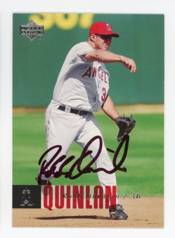 SIGNED BASEBALL CARD AUTO UPPER DECK UD LA ANGELS 2006 ROBB QUINLAN #662