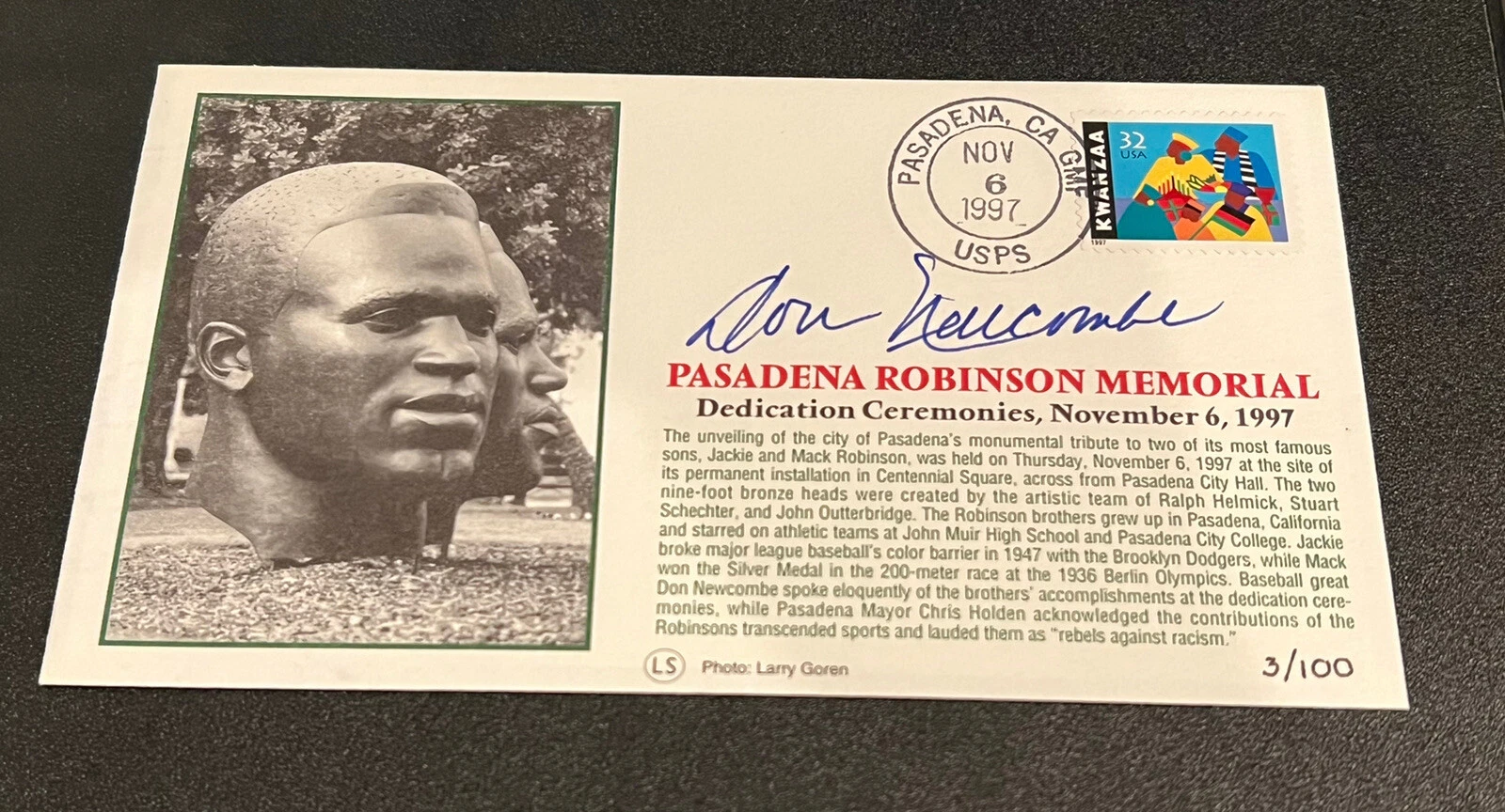 DON NEWCOMBE SIGNED BASEBALL AUTO CACHET BROOKLYN DODGERS JSA COA