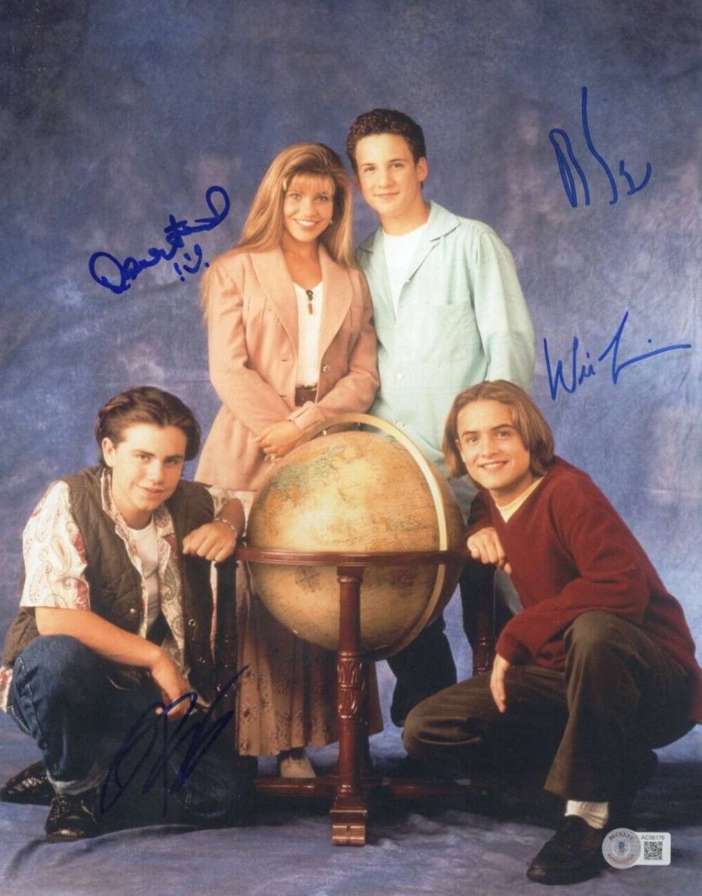 BOY MEETS WORLD CAST SIGNED 11X14 PHOTO SAVAGE FISHEL STRONG FRIEDLE BECKETT LOA