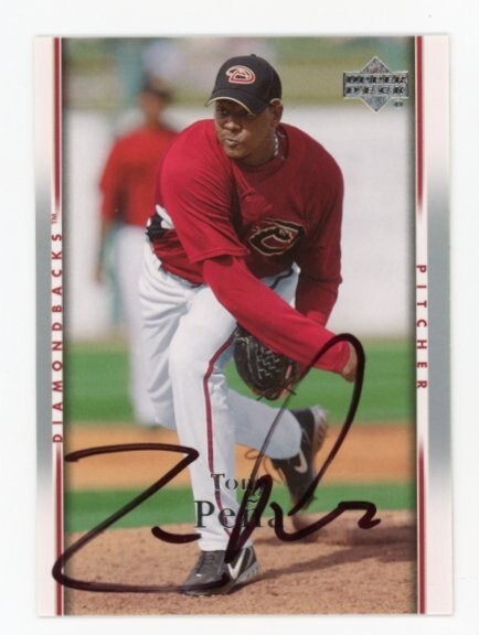 SIGNED BASEBALL CARD AUTO UPPER DECK UD 2007 TONY PENA ARIZONA DBACKS #532