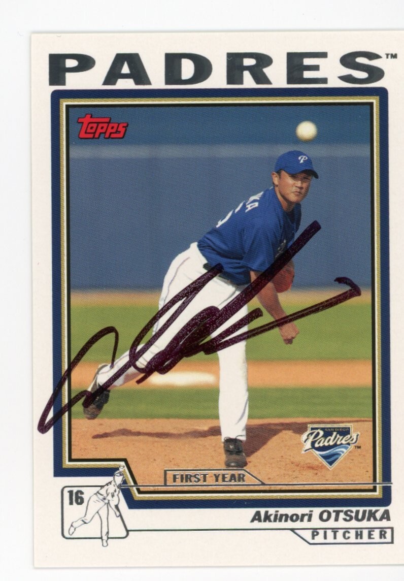 SIGNED BASEBALL CARD AUTO TOPPS 2004 AKINORI OTSUKA SAN DIEGO PADRES JAPAN #T149