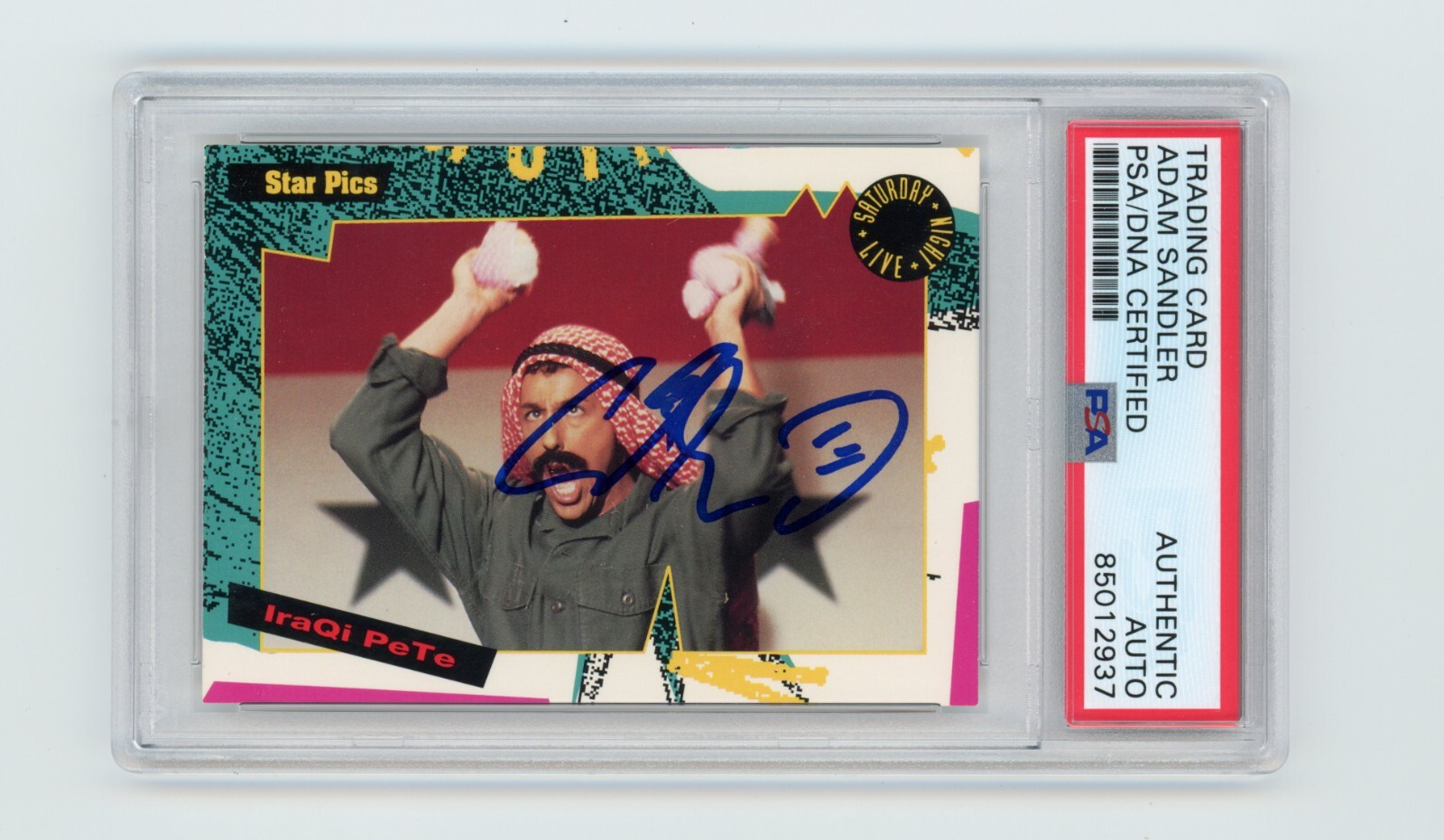 ADAM SANDLER SIGNED SNL ROOKIE CARD AUTO ACTOR JEWISH IRAQI PETE PSA/DNA PROOF