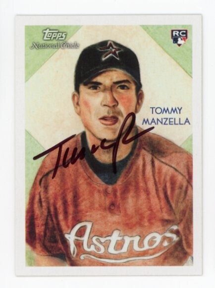 SIGNED BASEBALL CARD AUTO 2010 TOPPS CHICLE TOMMY MANZELLA HOUSTON ASTROS #269