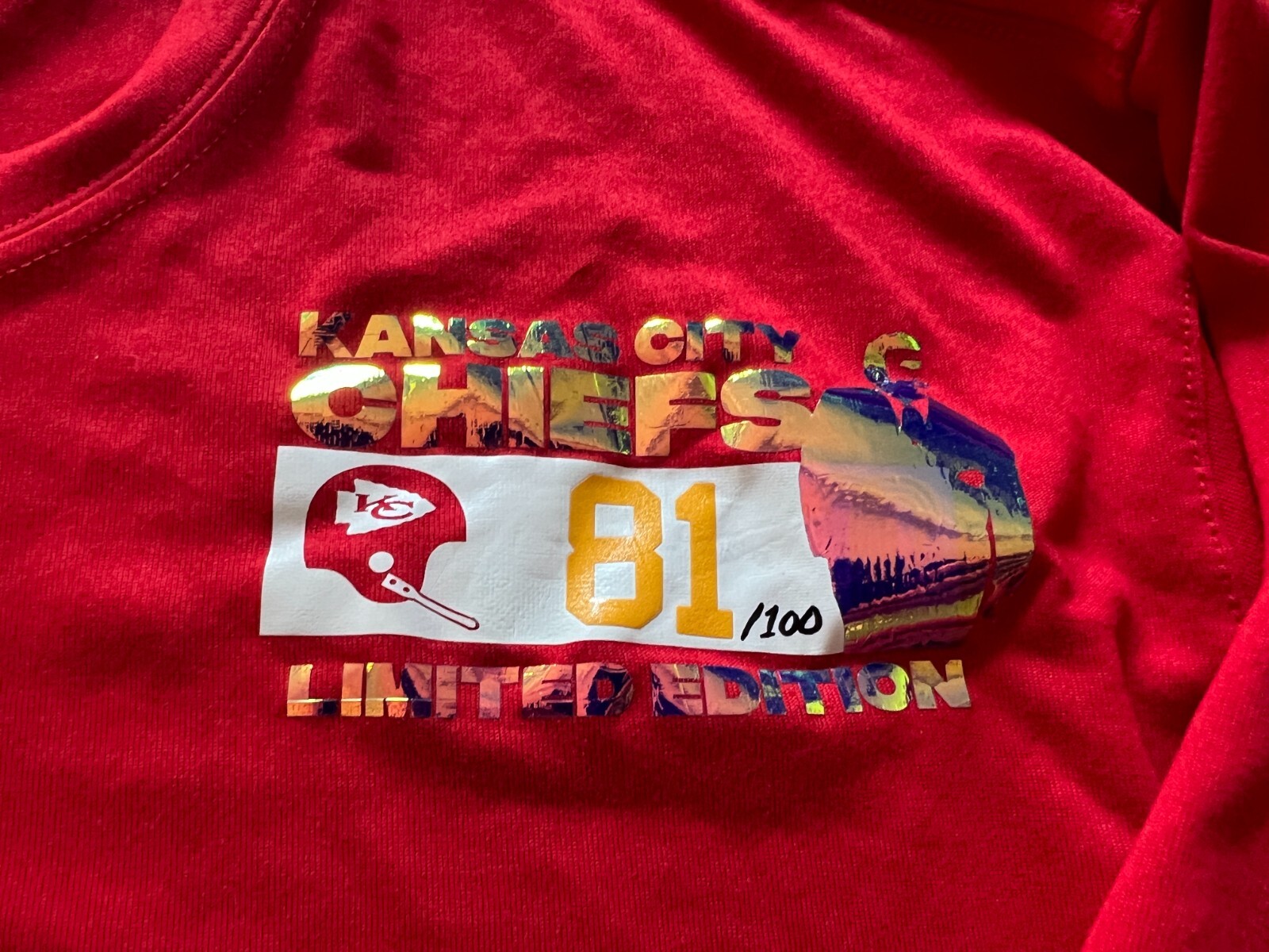 KANSAS CITY CHIEFS GAME USED ? TEAM ISSUED SHIRT XXL 2018 KELVIN BENJAMIN #81