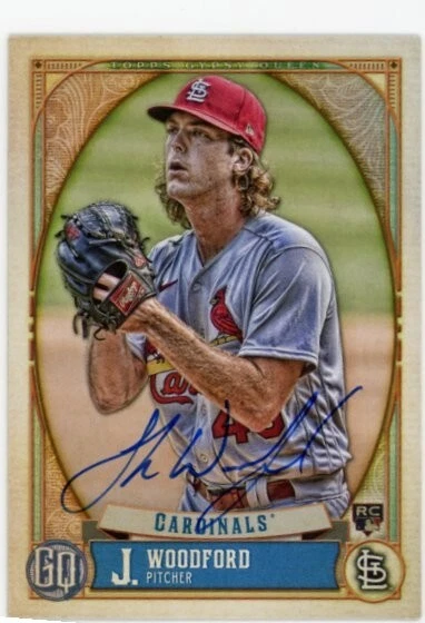 SIGNED BASEBALL CARD AUTO TOPPS GYPSY QUEEN 2021 JAKE WOODFORD #84 CARDINALS STL