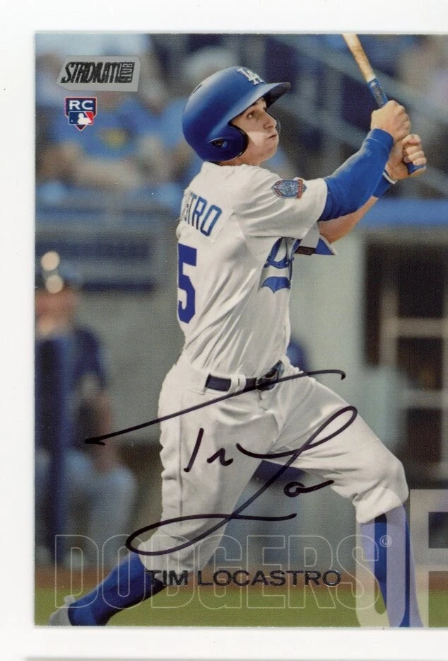 SIGNED BASEBALL CARD AUTO 2018 TOPPS STADIUM CLUB TIM LOCASTRO #143 LA DODGERS