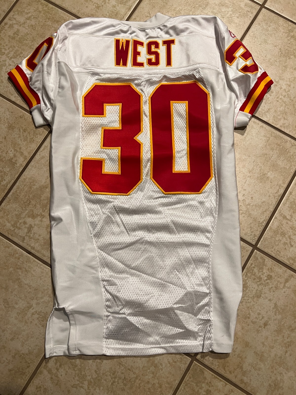 KANSAS CITY CHIEFS GAME USED ? ISSUED FOOTBALL JERSEY LYLE WEST SAN JOSE STATE
