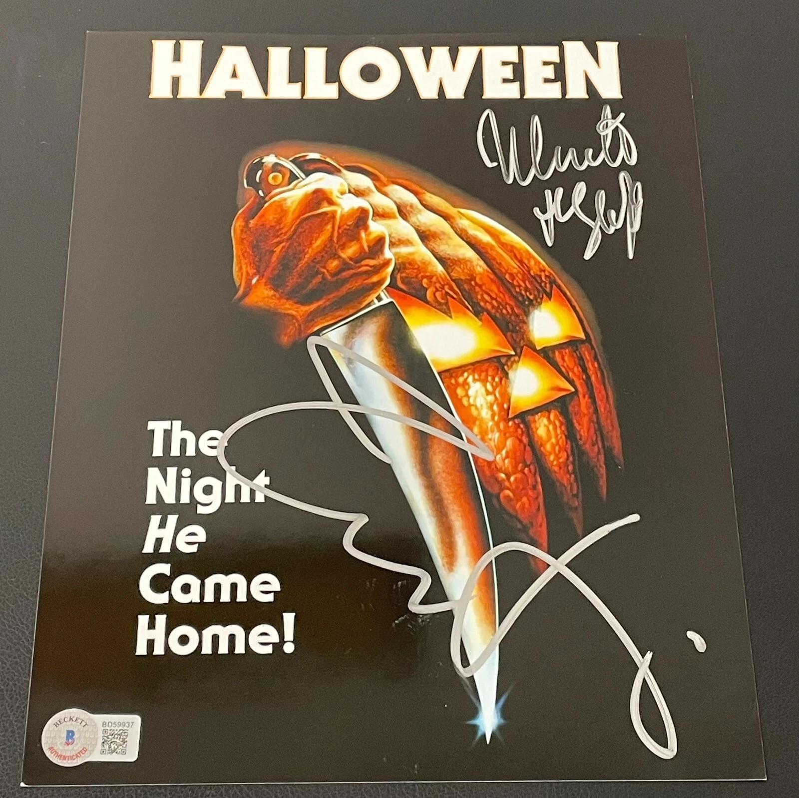 JAMIE LEE CURTIS NICK CASTLE SIGNED AUTO 8×10 PHOTO HALLOWEEN MOVIE POSTER BAS X COLLECTIBLE MEMORABILIA