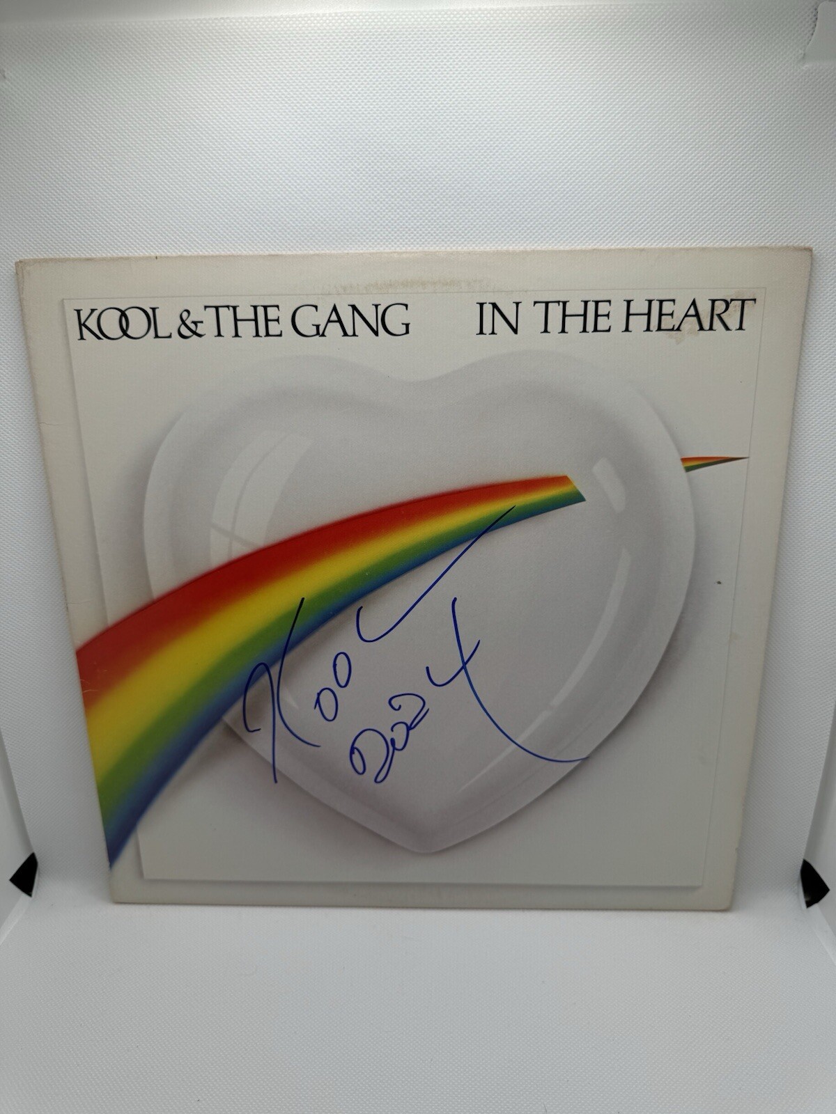 Robert Kool Bell Signed Kool & the Gang In The Heart Vinyl Album Record JSA COA