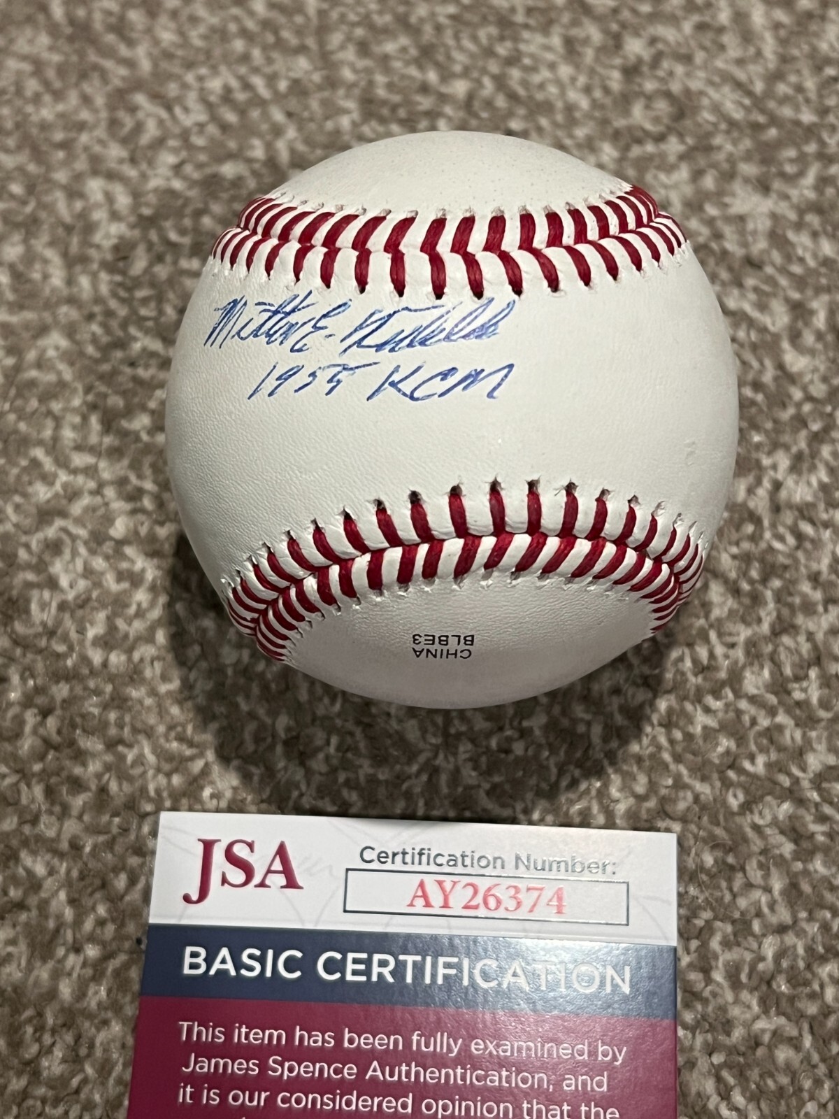MILTON TIDDLE SIGNED BASEBALL AUTO NEGRO LEAGUE KANSAS CITY MONARCHS JSA COA