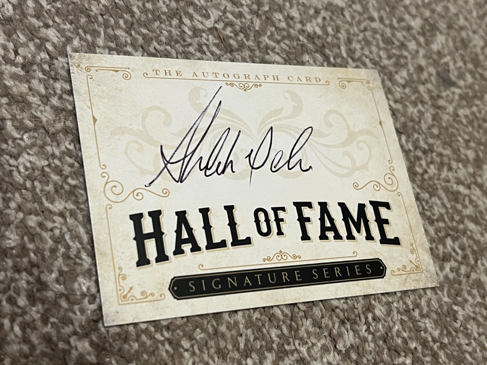 HALL OF FAME SIGNED CARD AUTO BASEBALL HOF WRITER JG SPINK AWARD SHELDON OCKER
