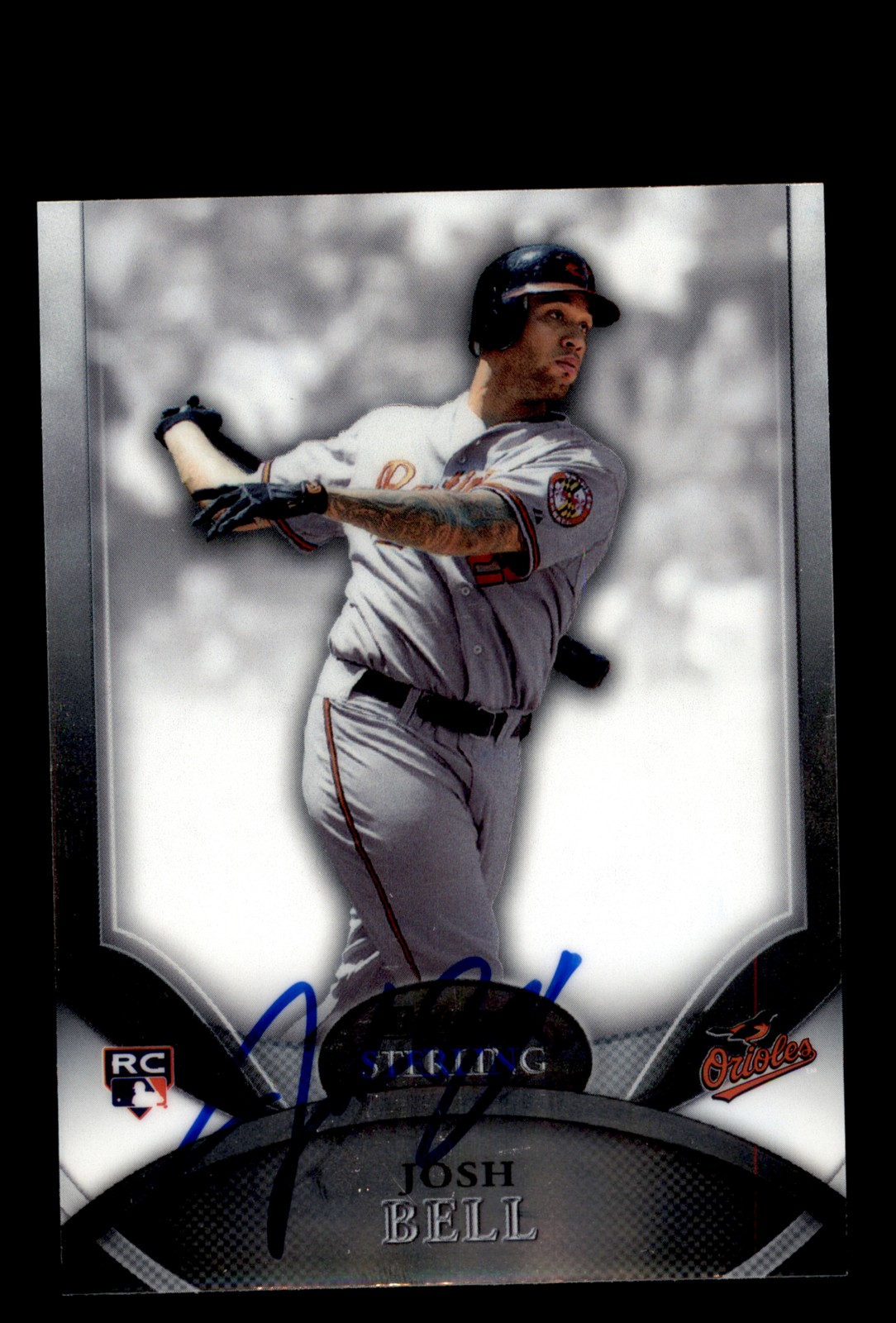 Signed Baseball Card Auto 2010 Bowman Sterling #2 Josh Bell Baltimore Orioles