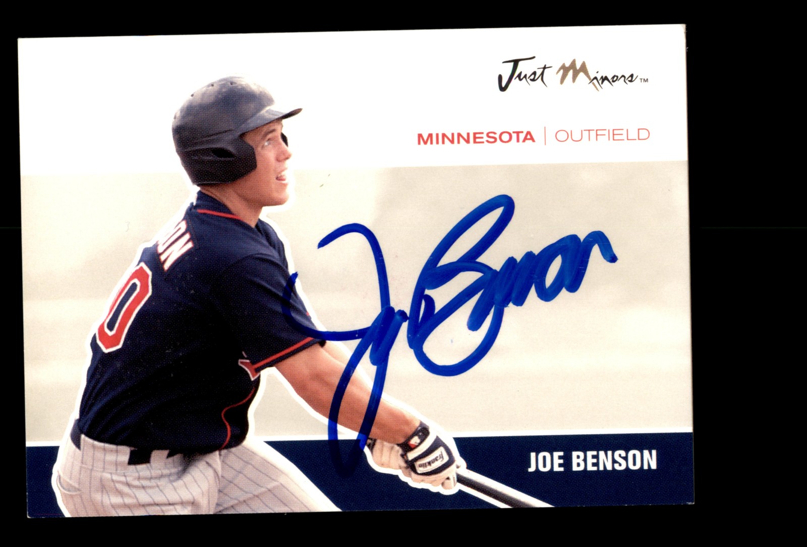 Signed Baseball Card Auto 2007 Just Autographs #JA-03 Joe Benson Minnesota Twins