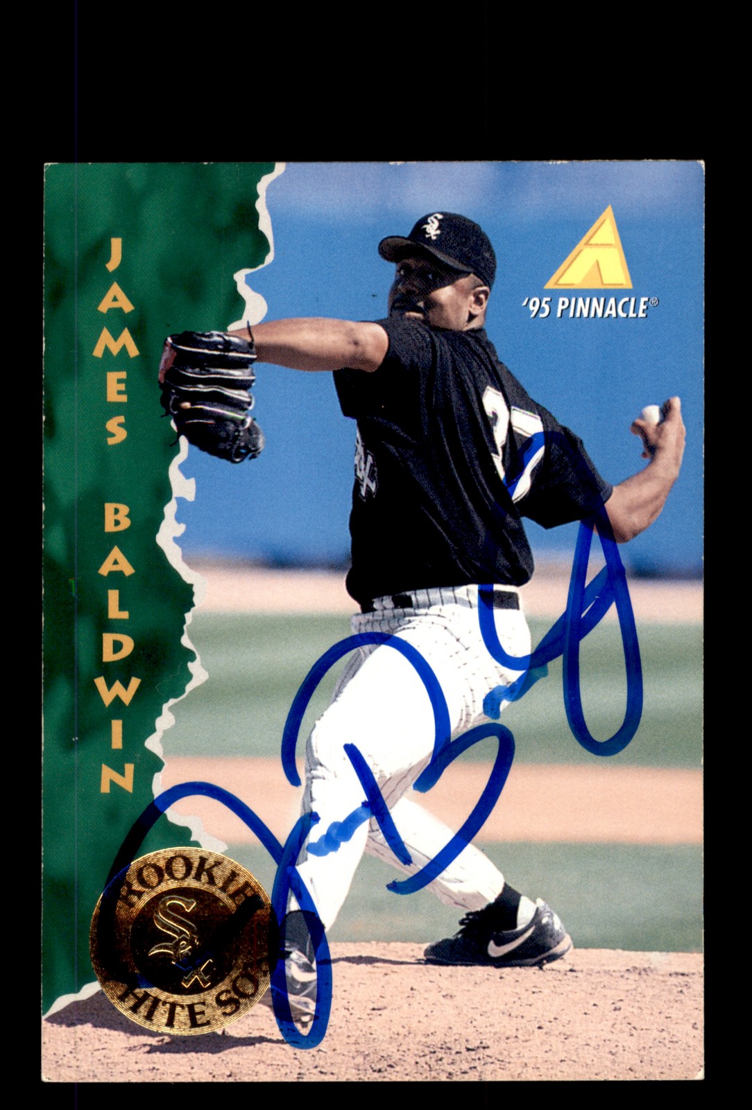 Signed Baseball Card Auto 1995 Pinnacle #413 James Baldwin Chicago White Sox