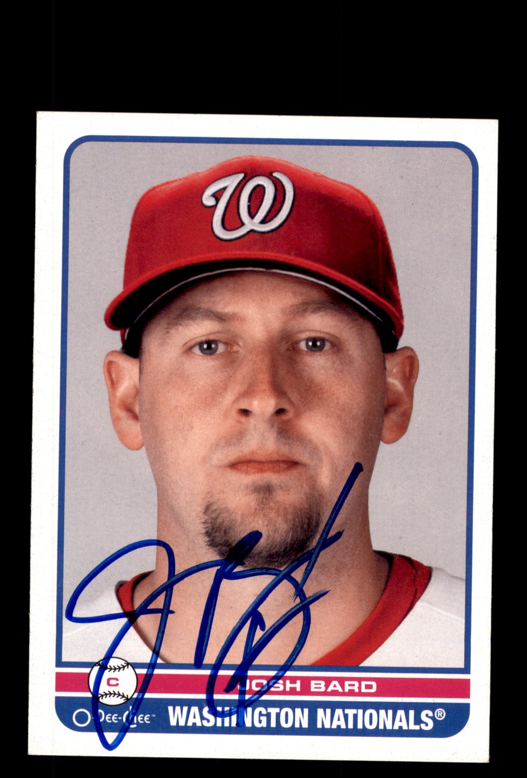 Signed Baseball Card Auto 2009 O-Pee-Chee #253 Josh Bard Washington Nationals