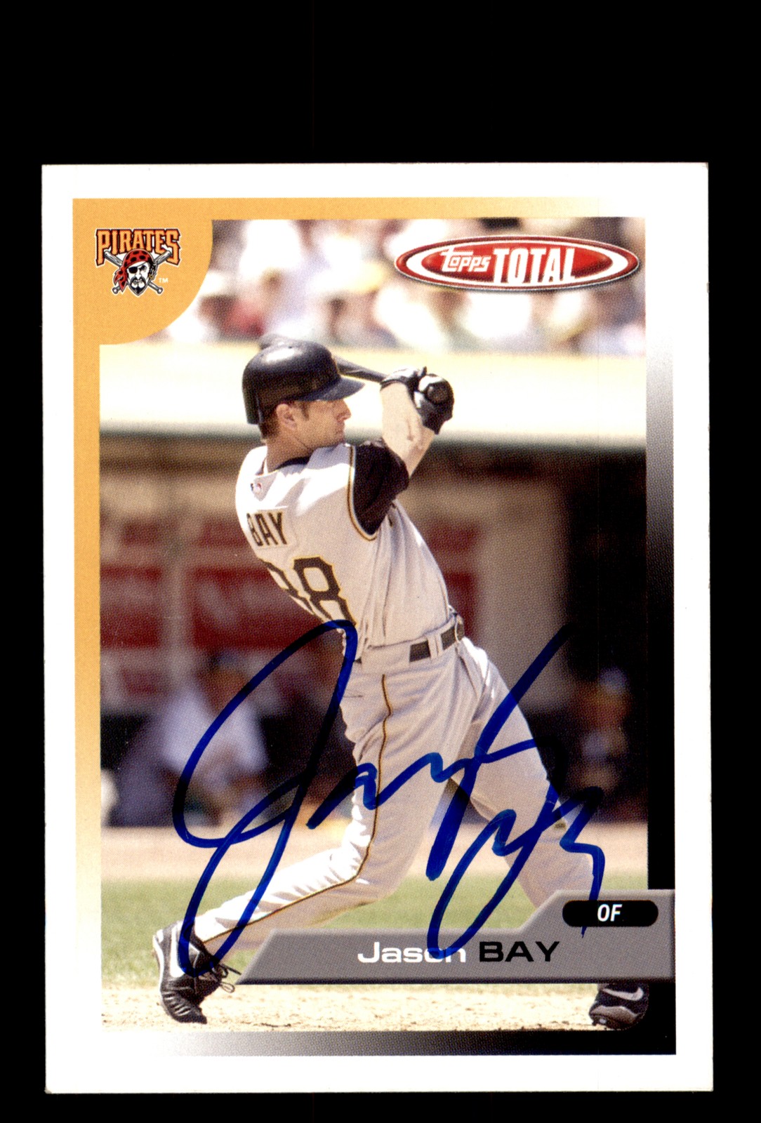 Signed Baseball Card Auto 2005 Topps Total #330 Jason Bay Pittsburgh Pirates