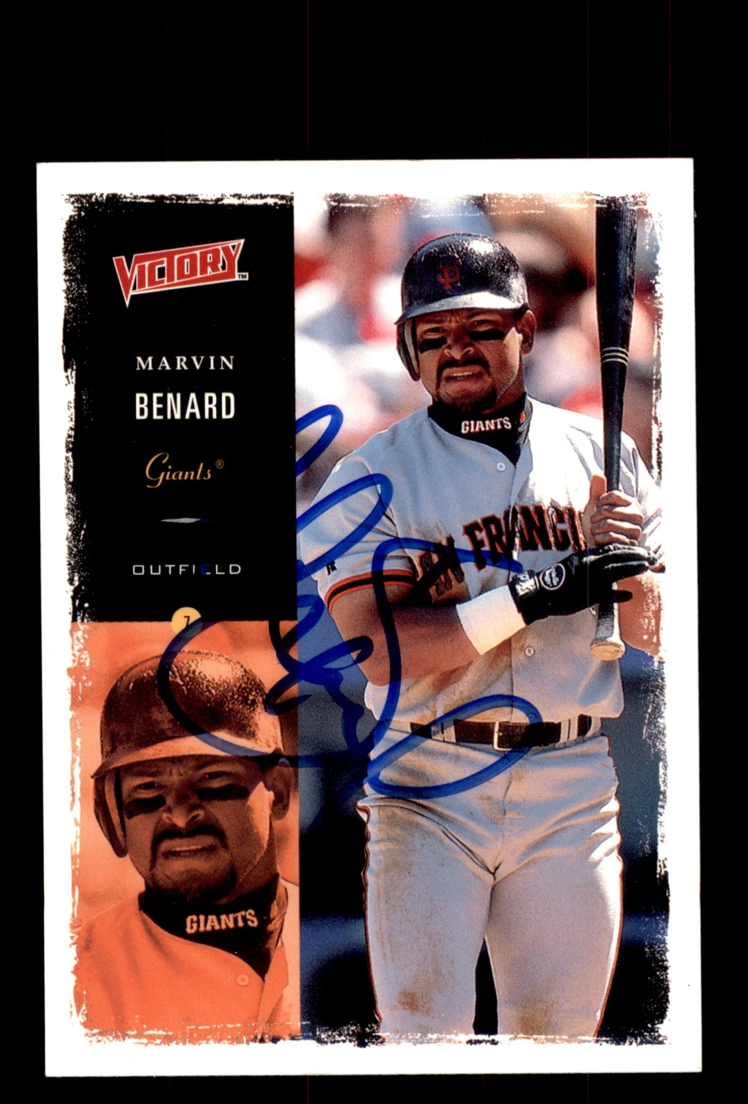 Signed Baseball Card Auto 2000 Upper Deck Victory #146 Marvin Benard SF Giants