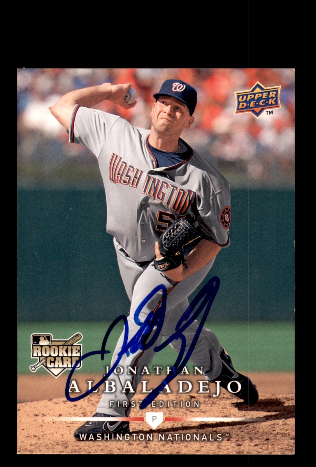 Signed Baseball Card Auto 2008 Upper Deck First Edition #251 Jonathan Albaladejo