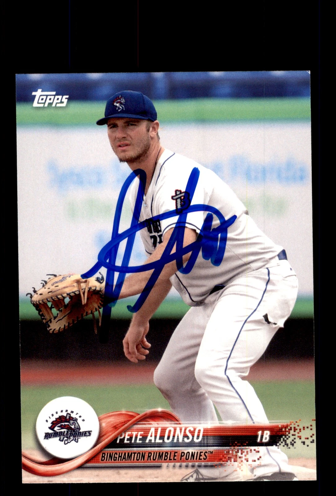 Signed Baseball Card Auto 2018 Topps Pro Debut #102 Pete Alonso Mets RC