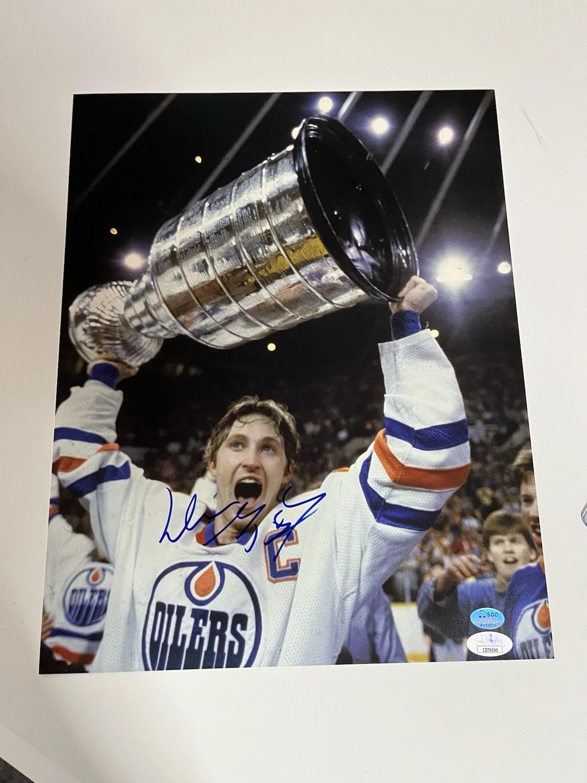 WAYNE GRETZKY Edmonton Oilers signed autographed Vintage 11x14 PHOTO JSA SGC COA