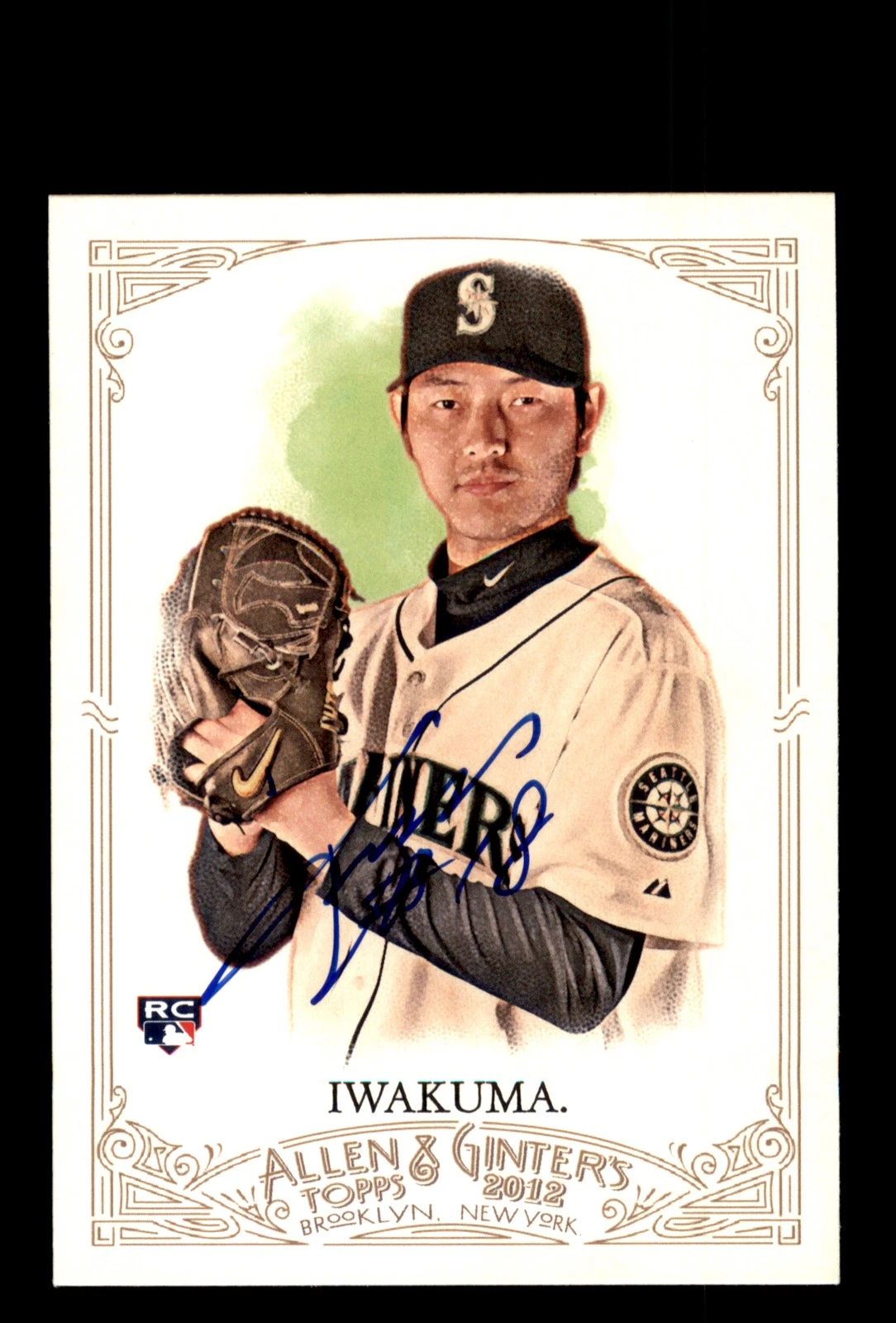 Signed Baseball Card Auto 2012 Topps Allen & Ginter #53 Hisashi Iwakuma Mariners