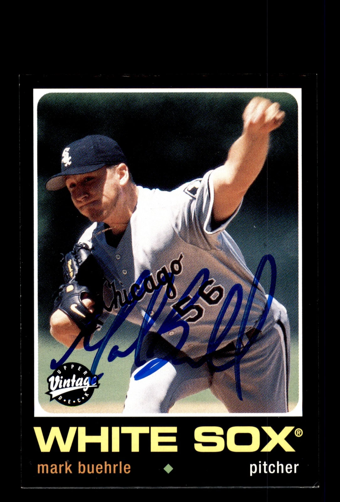 Signed Baseball Card Auto 2002 Upper Deck Vintage #109 Mark Buehrle White Sox