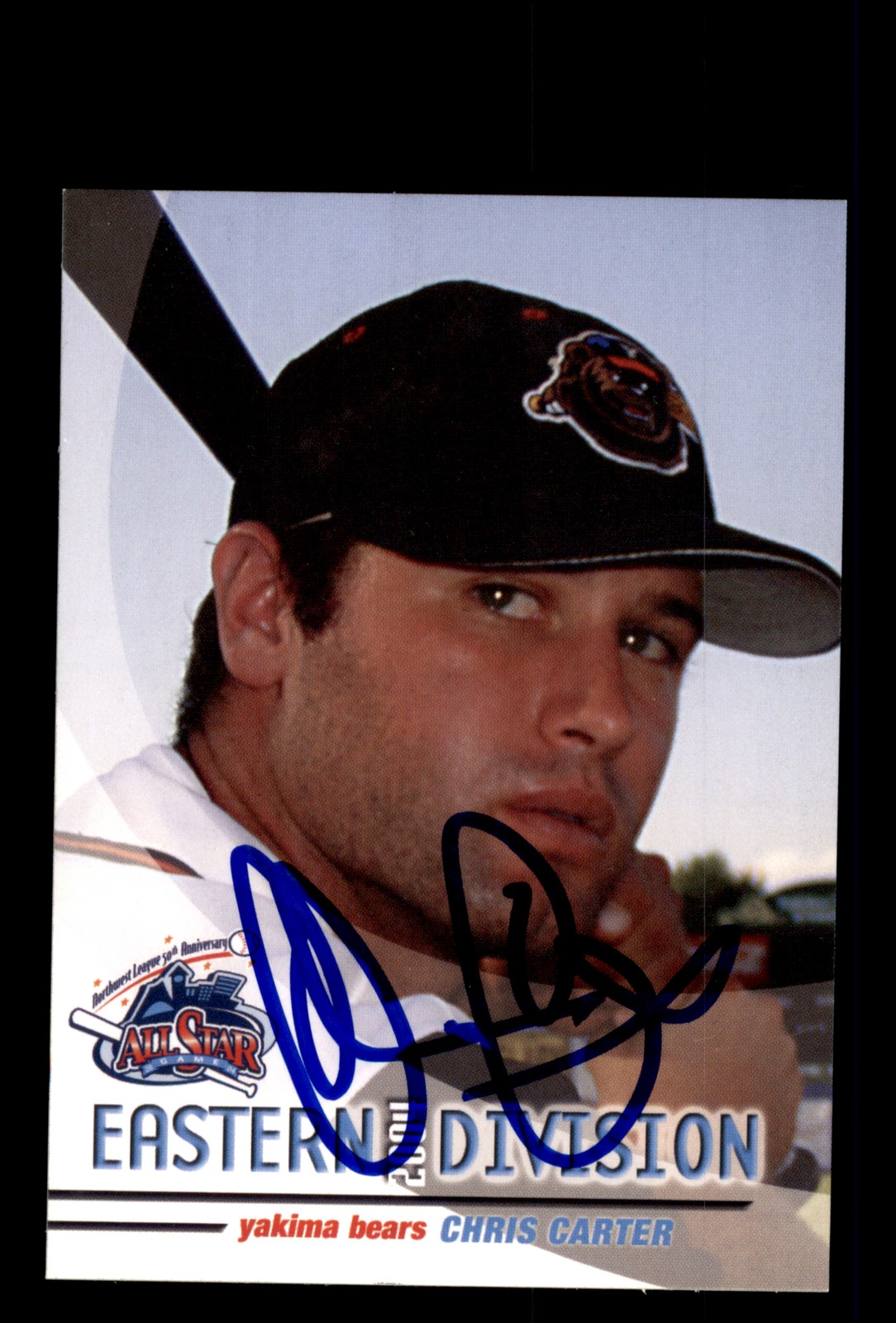 Signed Baseball Card Auto 2004 Grandstand Northwest League Chris Carter