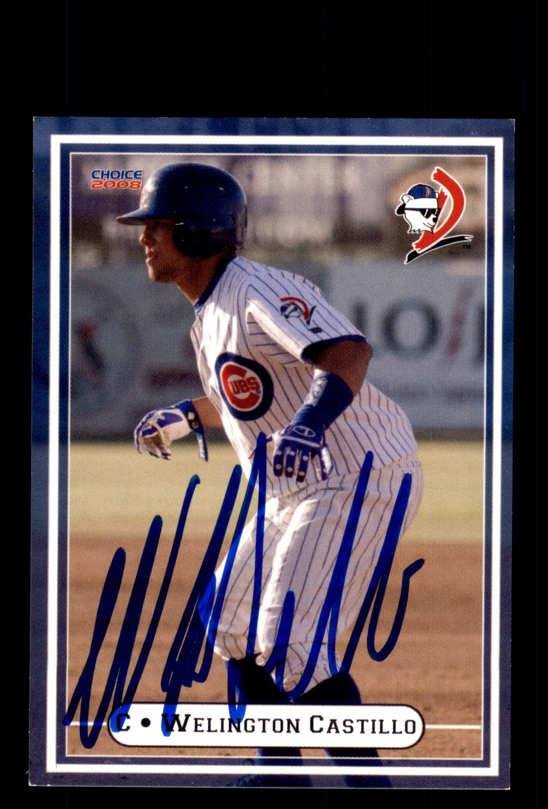 Signed Baseball Card Auto 2008 Choice Daytona Cubs #07 Welington Castillo