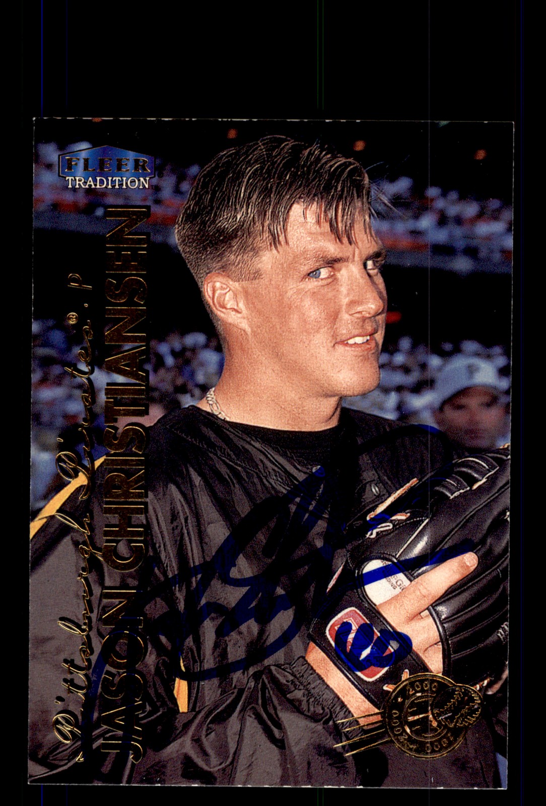 Signed Baseball Card Auto 1999 Fleer Tradition #345 Jason Christiansen