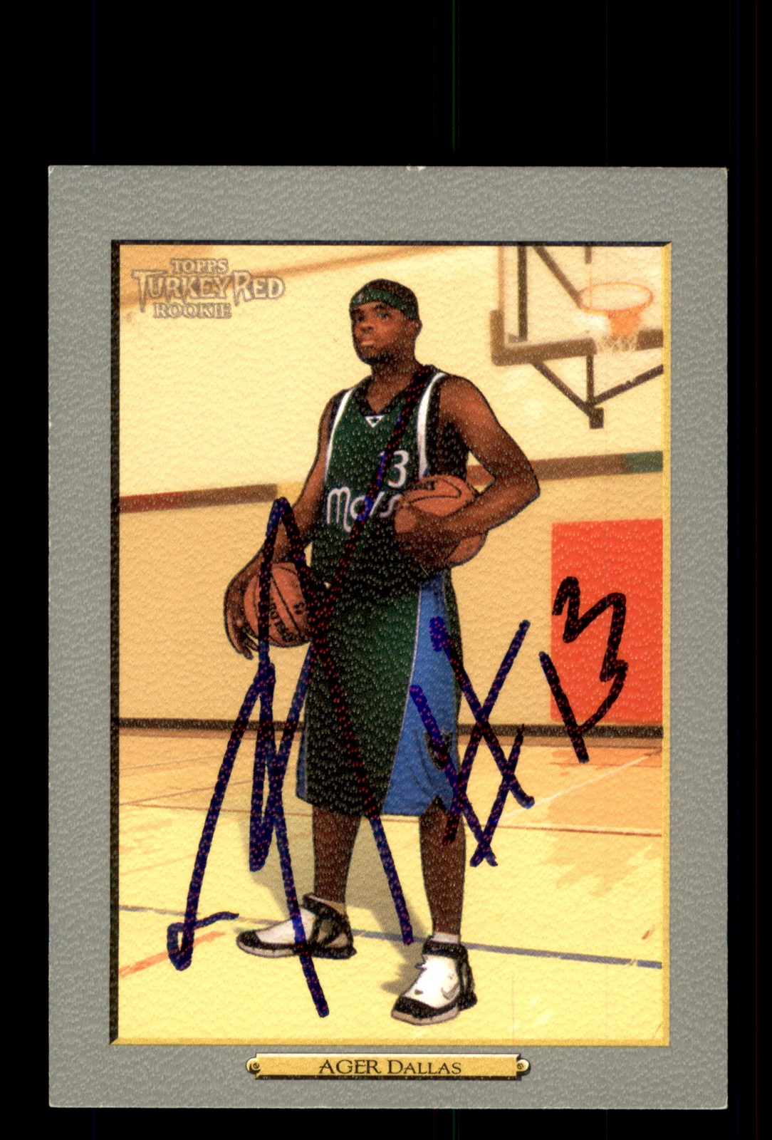 Signed Basketball Card Auto 2006-07 Topps Turkey Red #190 Maurice Ager
