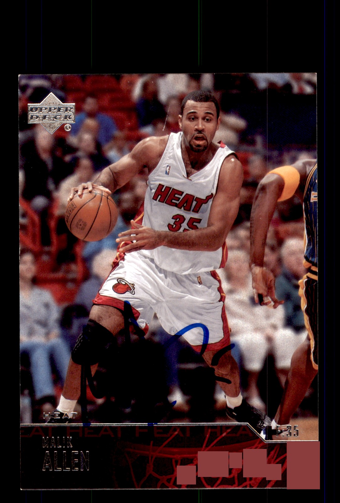 Signed Basketball Card Auto Malik Allen 2003-04 Upper Deck #140 Miami Heat