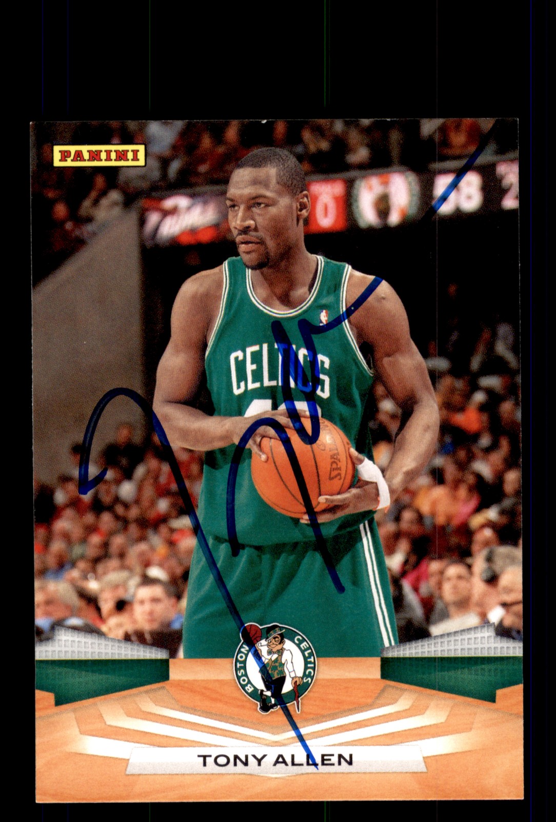 Signed Basketball Card Auto Tony Allen 2009-10 Panini #11 Boston Celtics