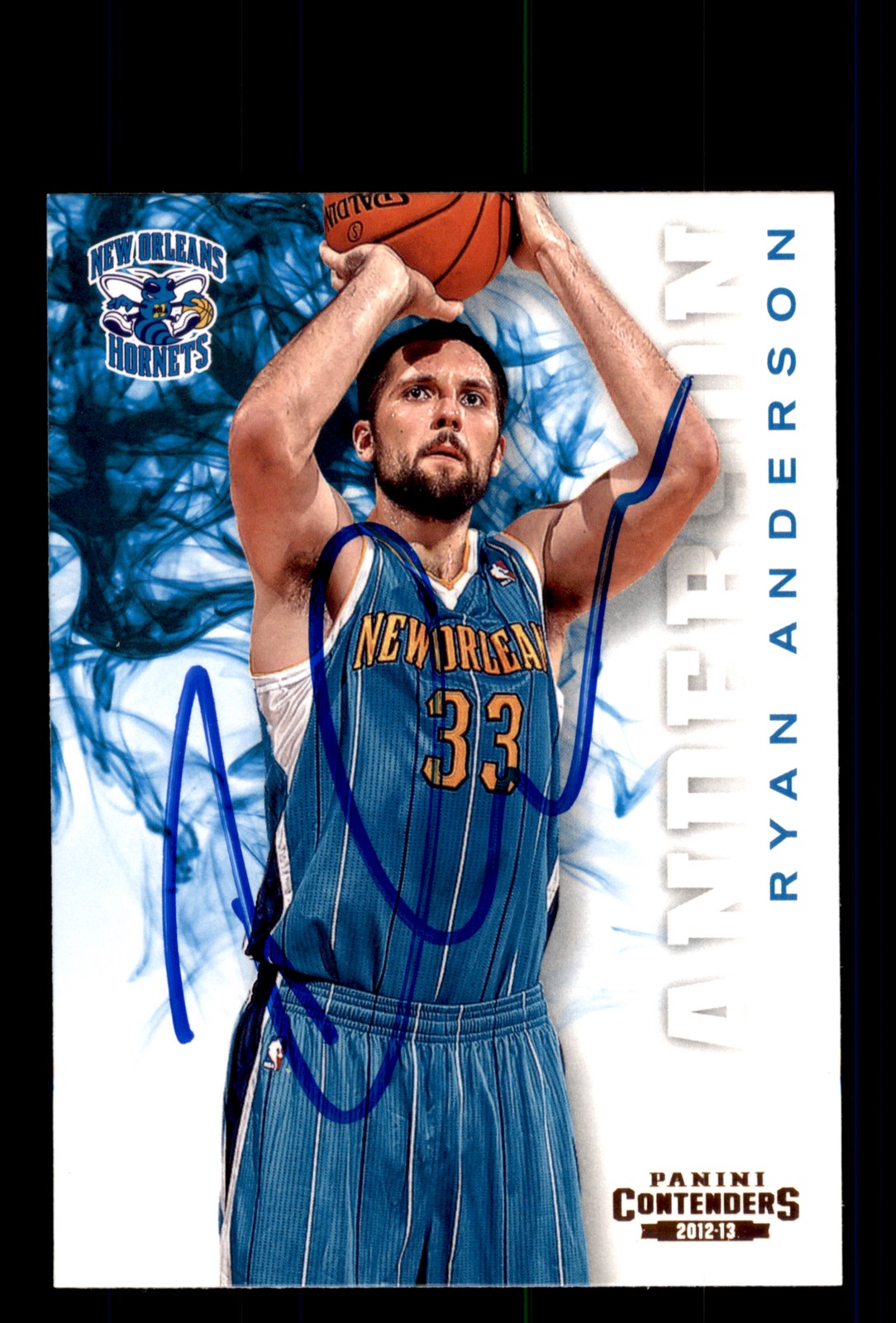 Signed Basketball Card Auto Ryan Anderson 2012-13 Panini Contenders #30 Hornets