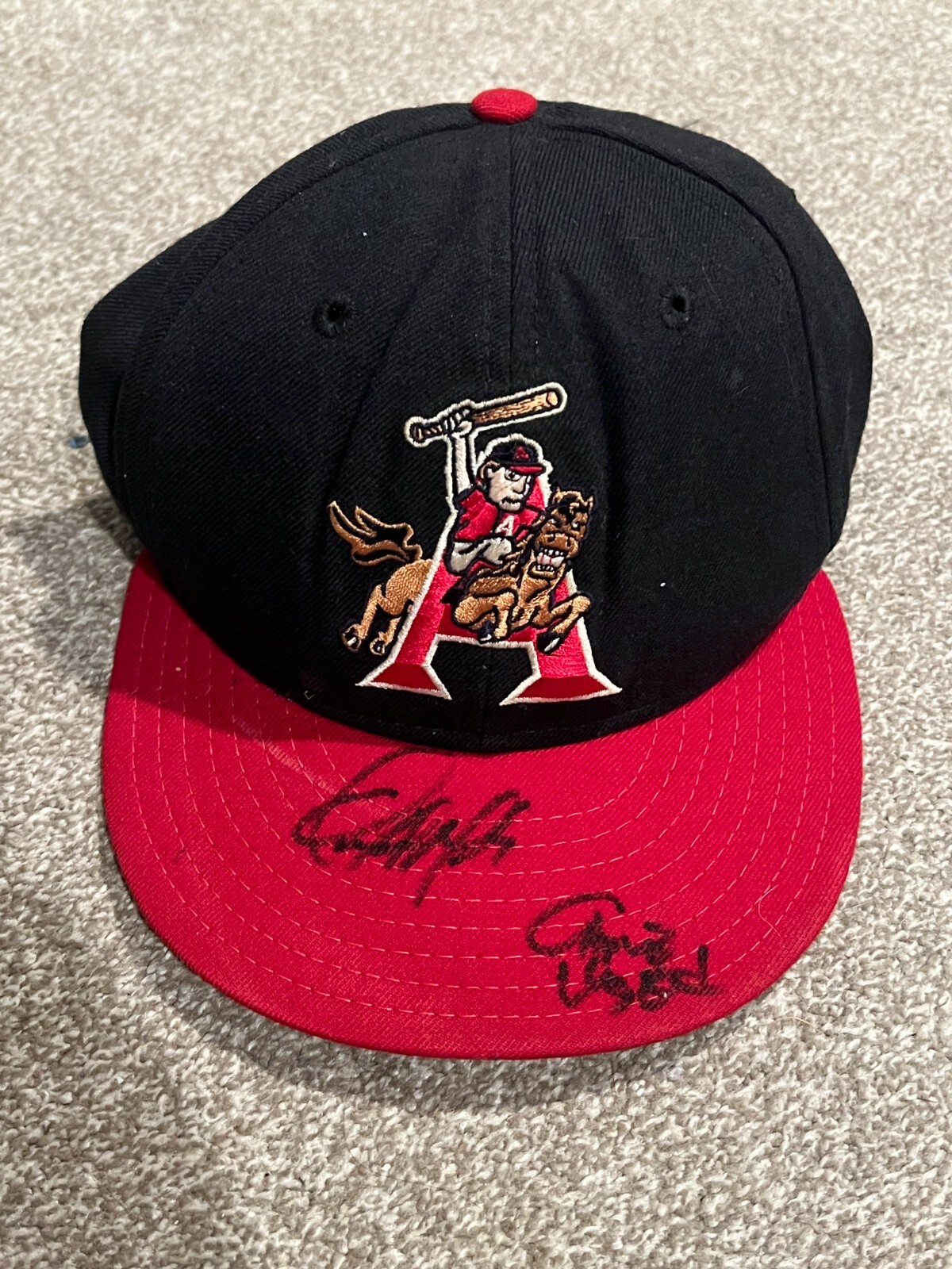 ORLANDO MERCADO SIGNED GAME USED BASEBALL HAT AUTO VTG MILB ARKANSAS TRAVELERS