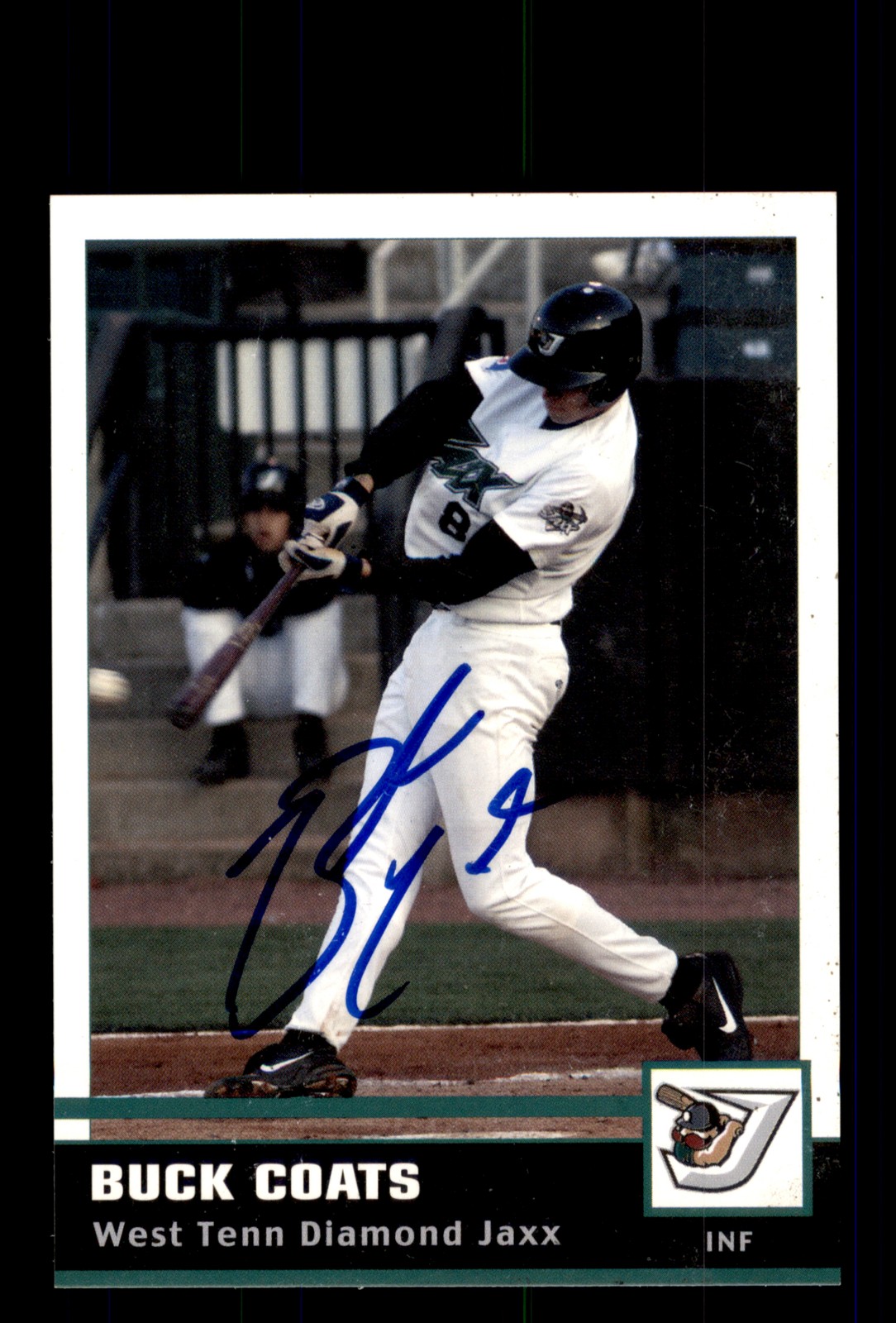 Signed Baseball Card Auto 2005 Grandstand Buck Coats West Tenn Diamond Jaxx