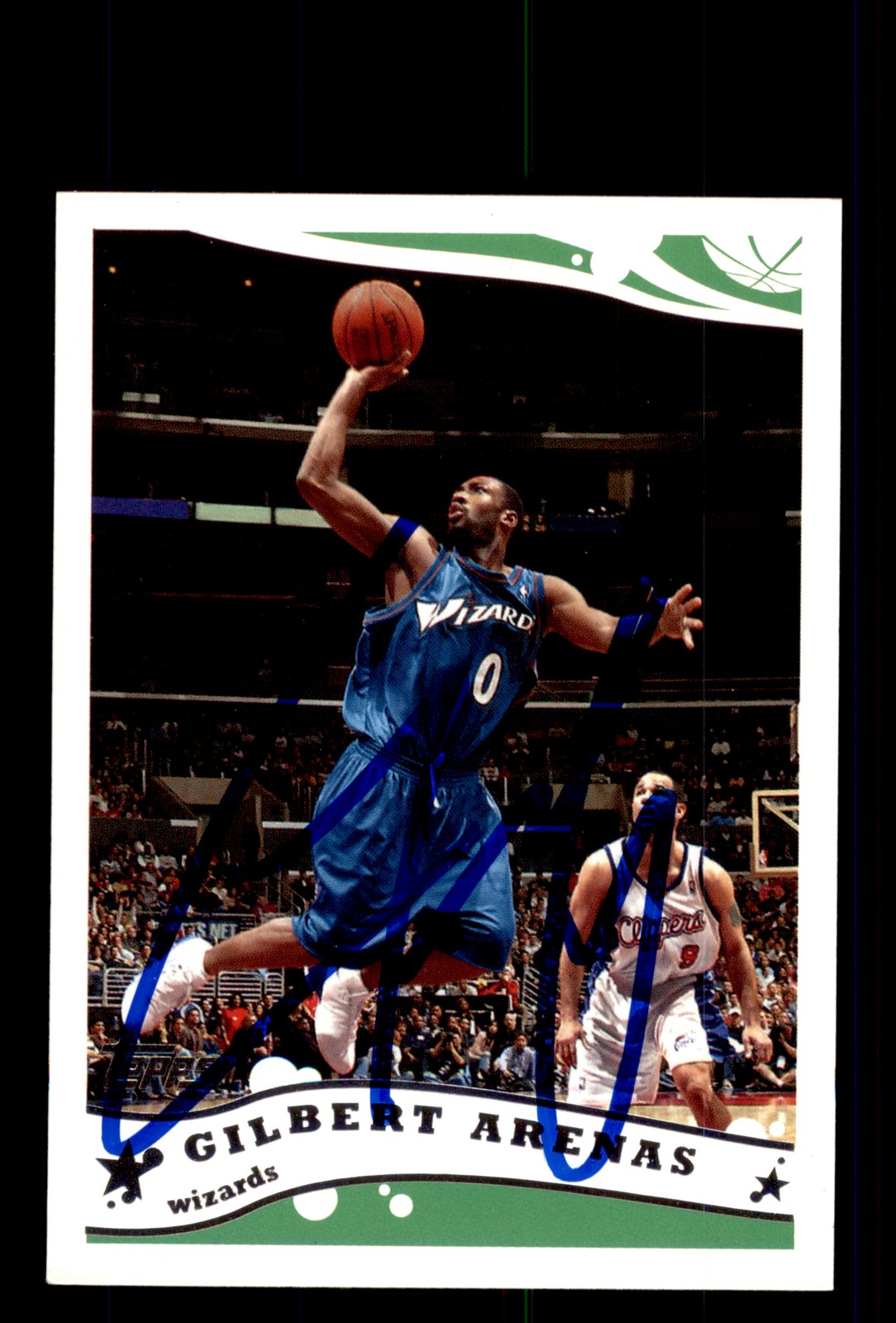 Signed Basketball Card Auto Gilbert Arenas 2005-06 Topps #10 Washington Wizards