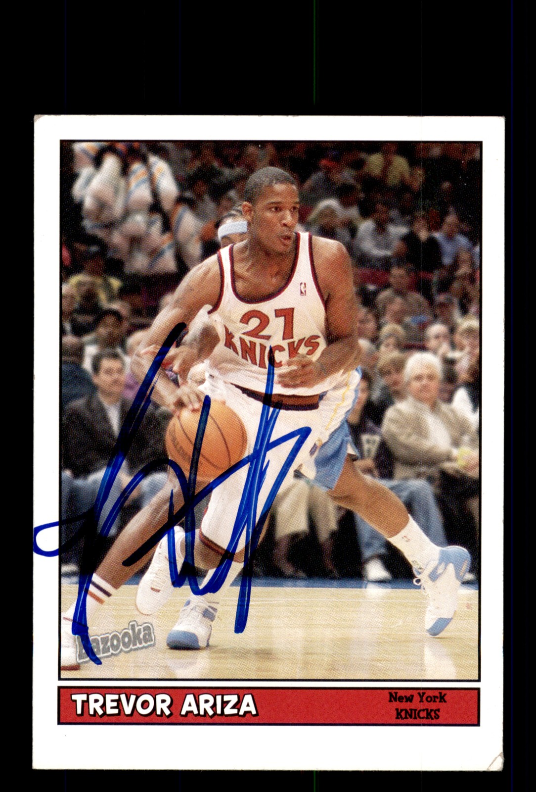 Signed Basketball Card Auto Trevor Ariza 2005-06 Bazooka #21 New York Knicks