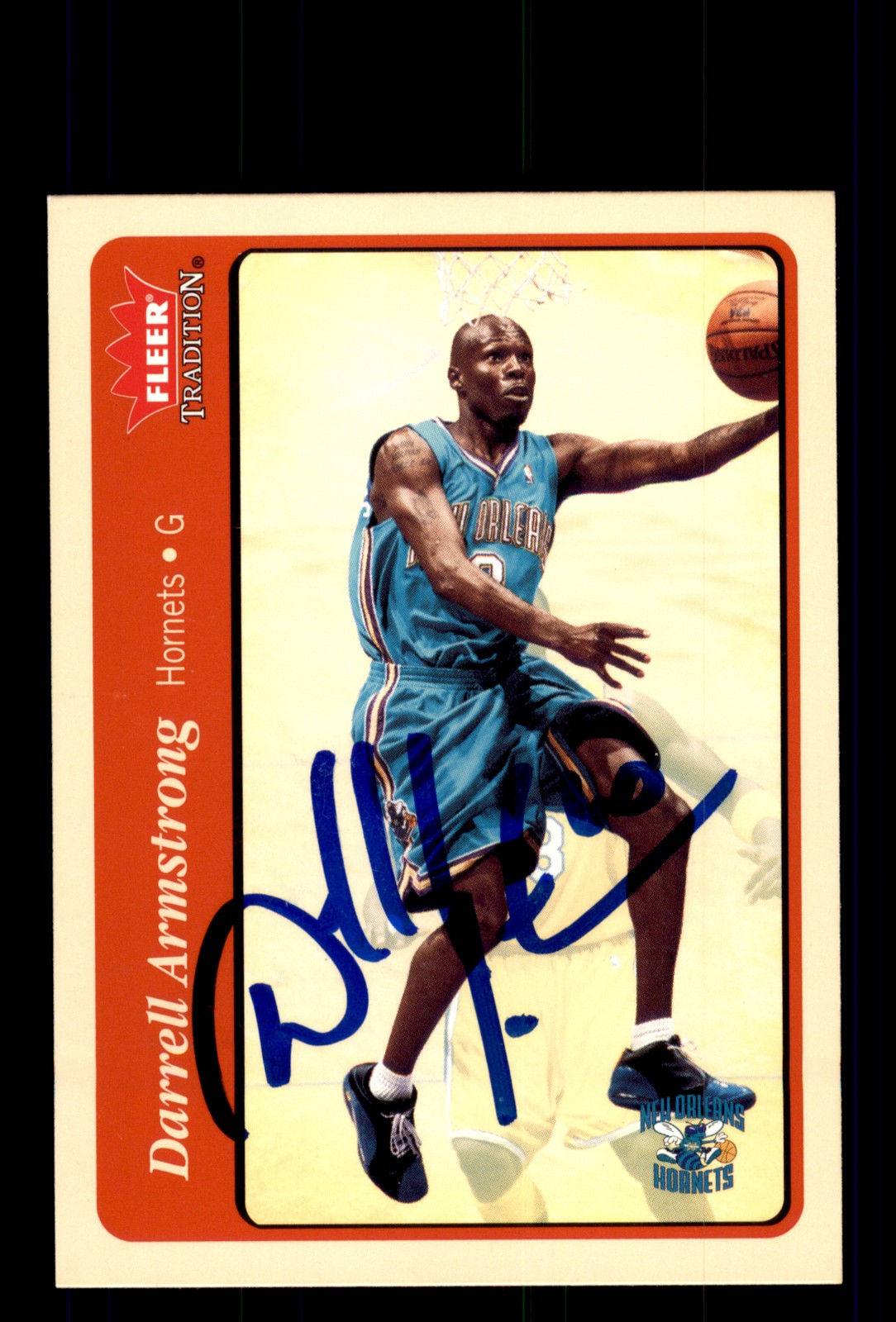 Signed Basketball Card Auto Darrell Armstrong 2004-05 Fleer Tradition #128