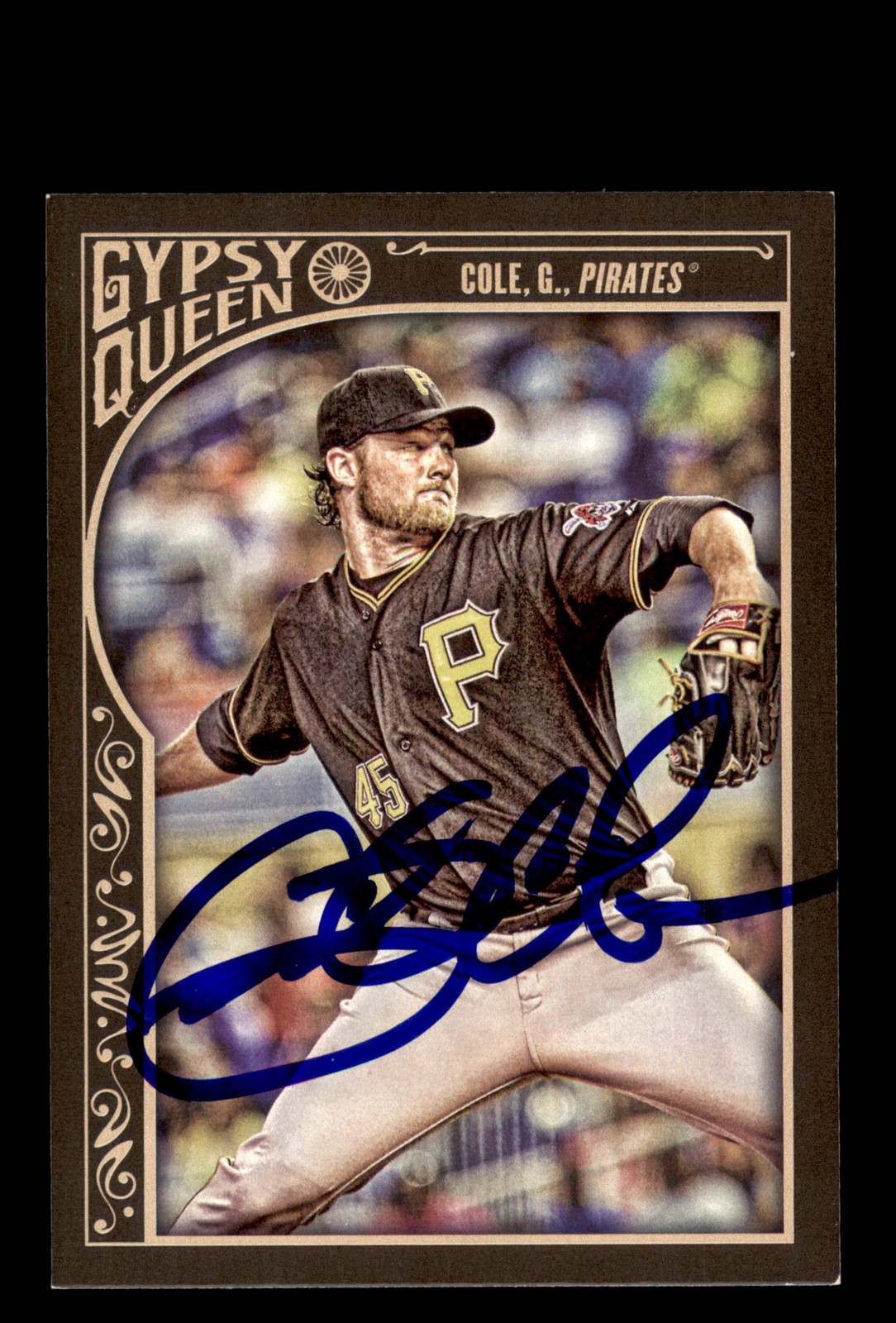Signed Baseball Card Auto Gerrit Cole 2015 Topps Gypsy Queen #80 Pirates