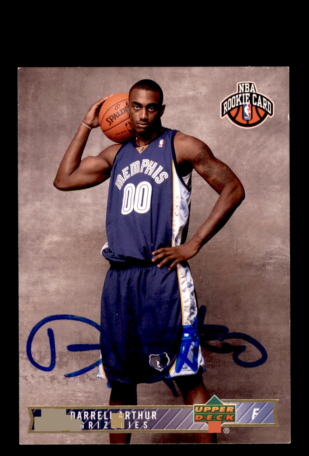 Signed Basketball Card Auto Darrell Arthur 2008-09 Upper Deck Lineage #221