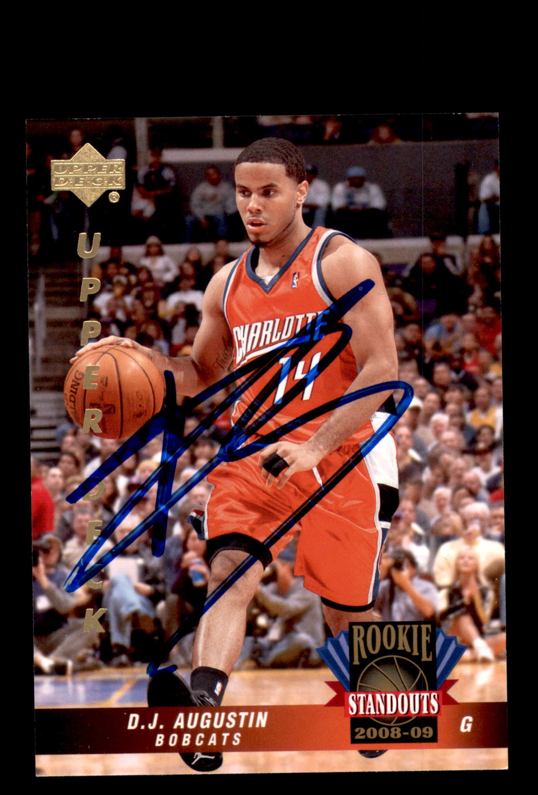 Signed Basketball Card Auto D.J. Augustin 2008-09 Upper Deck Lineage #RS-9