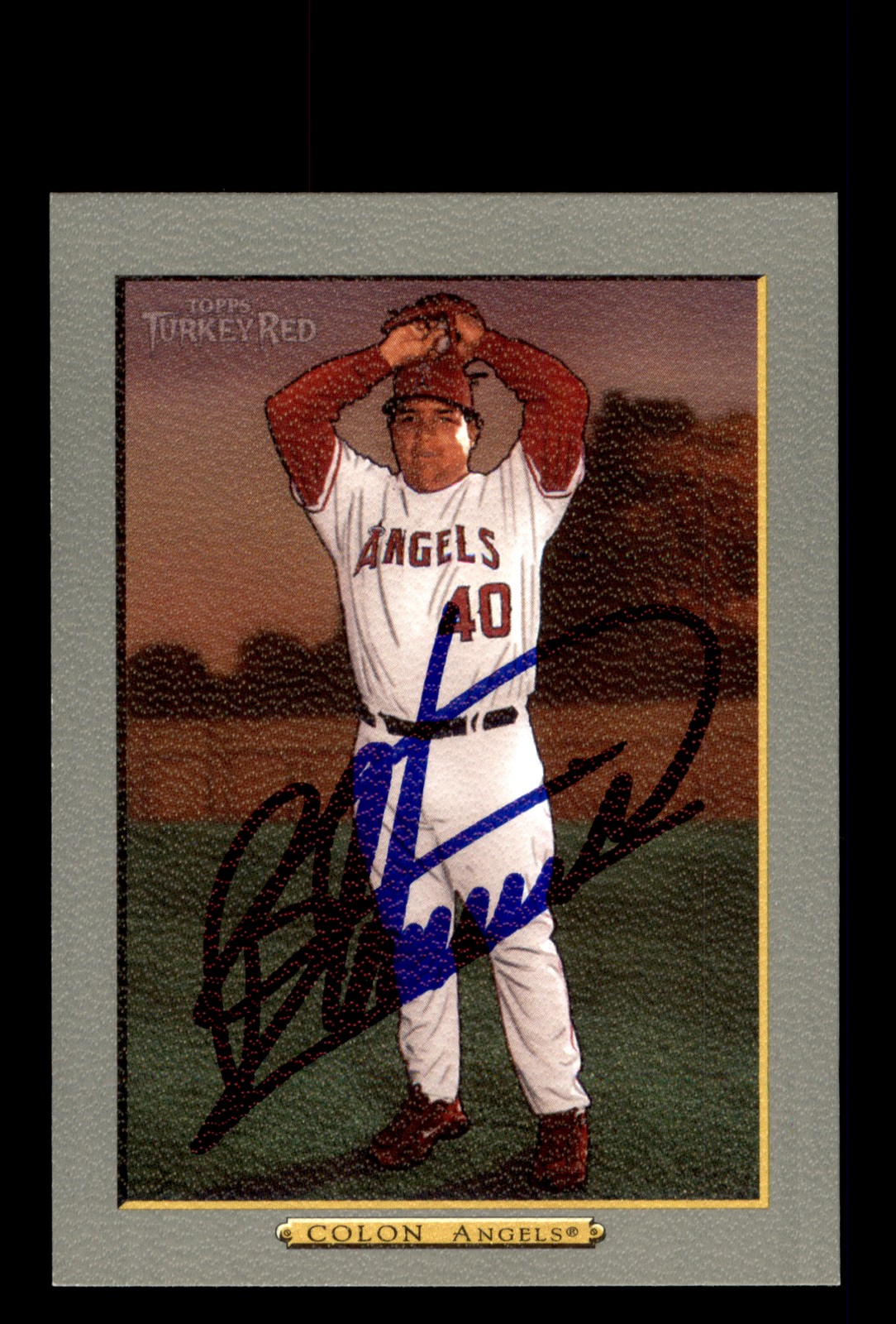 Signed Baseball Card Auto Bartolo Colon 2006 Topps Turkey Red #462 Angels