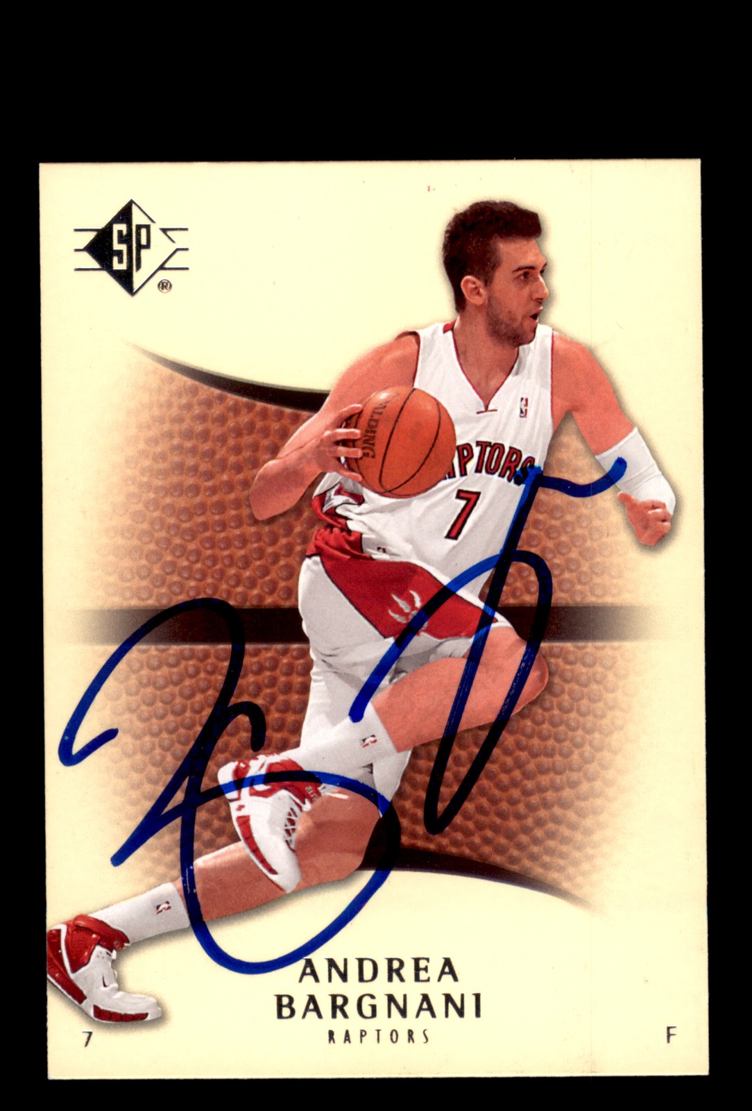 Signed Basketball Card Auto Andrea Bargnani 2007-08 SP Authentic #69 Raptors